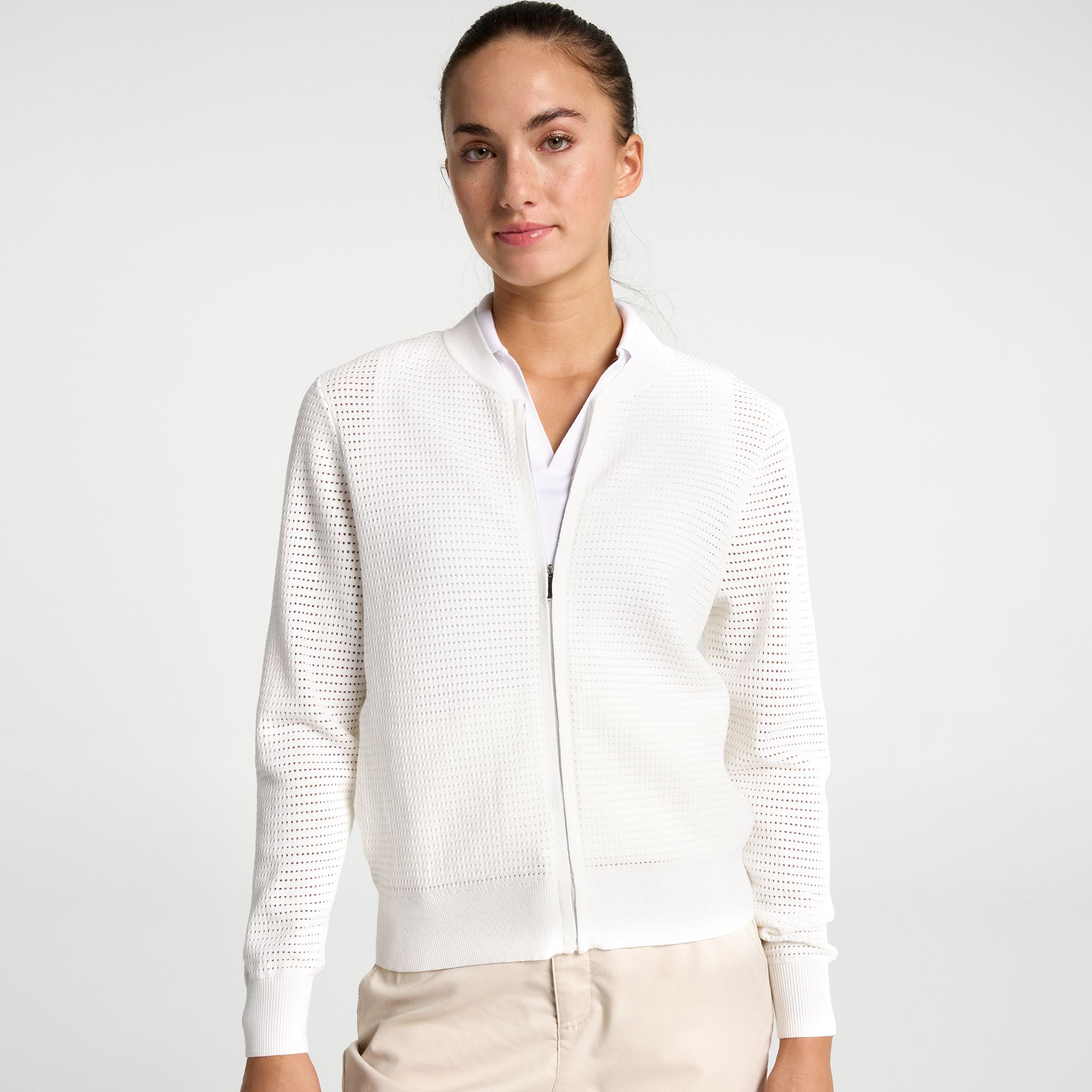 Walter Hagen Women's Clubhouse Full Zip Golf Sweater | Golf Galaxy