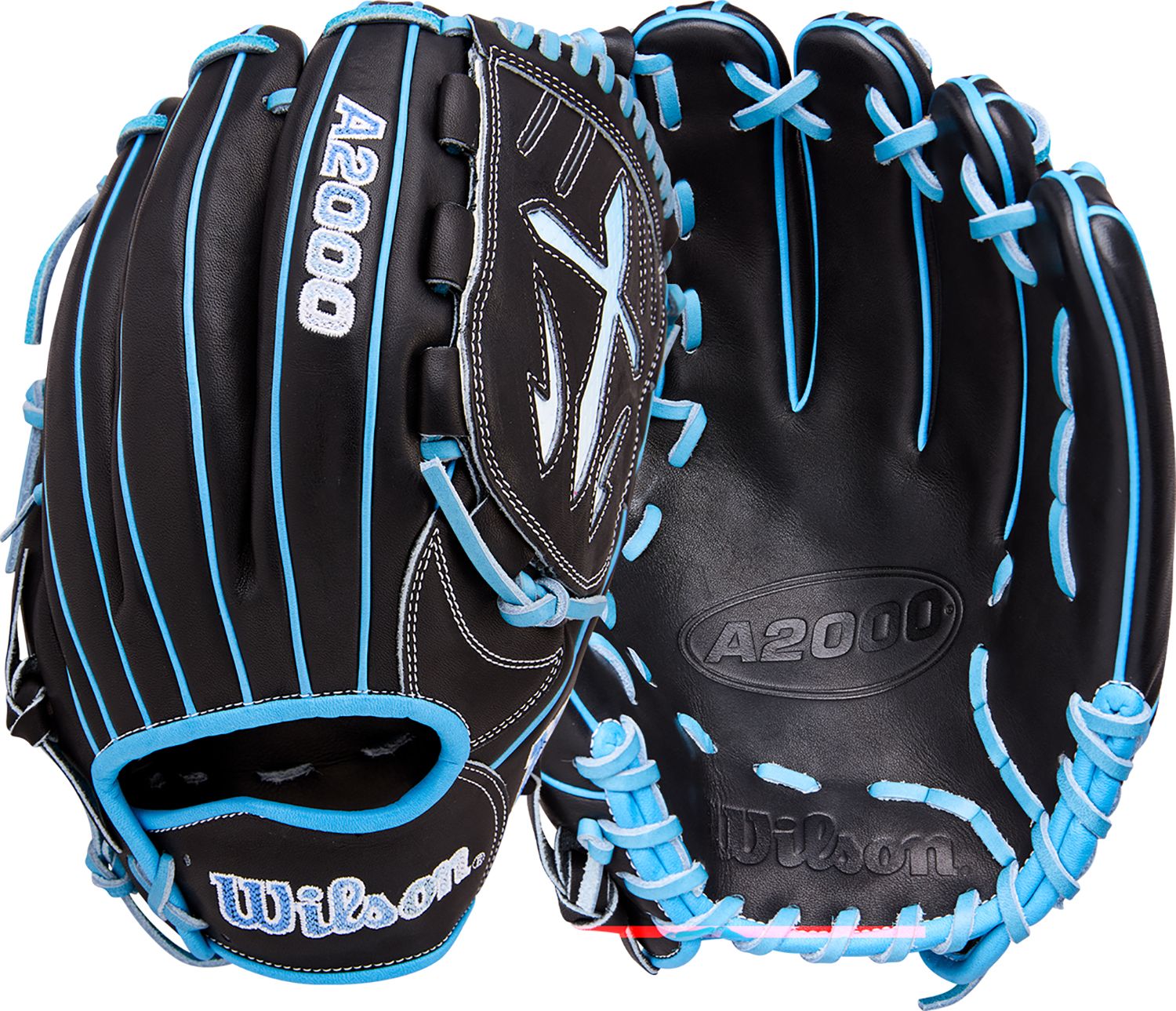 Wilson A2000 軟式グローブ ブラック/水色 25WILMBASE2000B23BECU_Black_is
