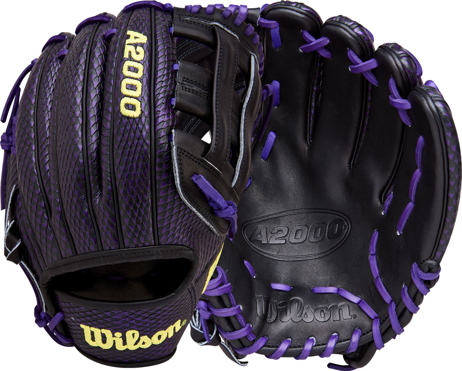 Wilson A2000 硬式グローブ 黒/紫/青 Wilson 11.5