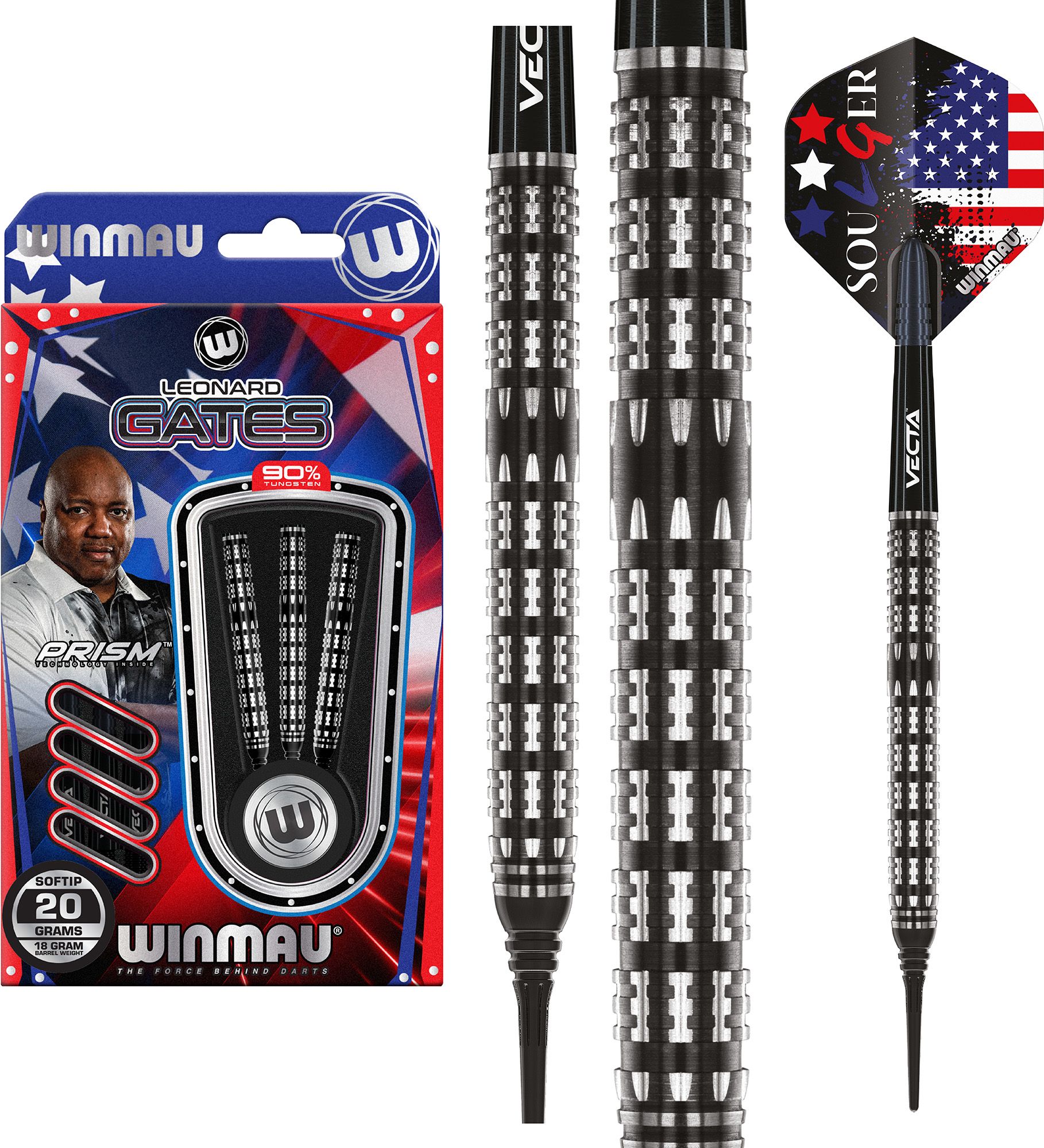 WINMAU LEONARD GATES ダーツセット 20g Winmau Leonard Gates Soft Tip 20g | Dick's Sporting Goods