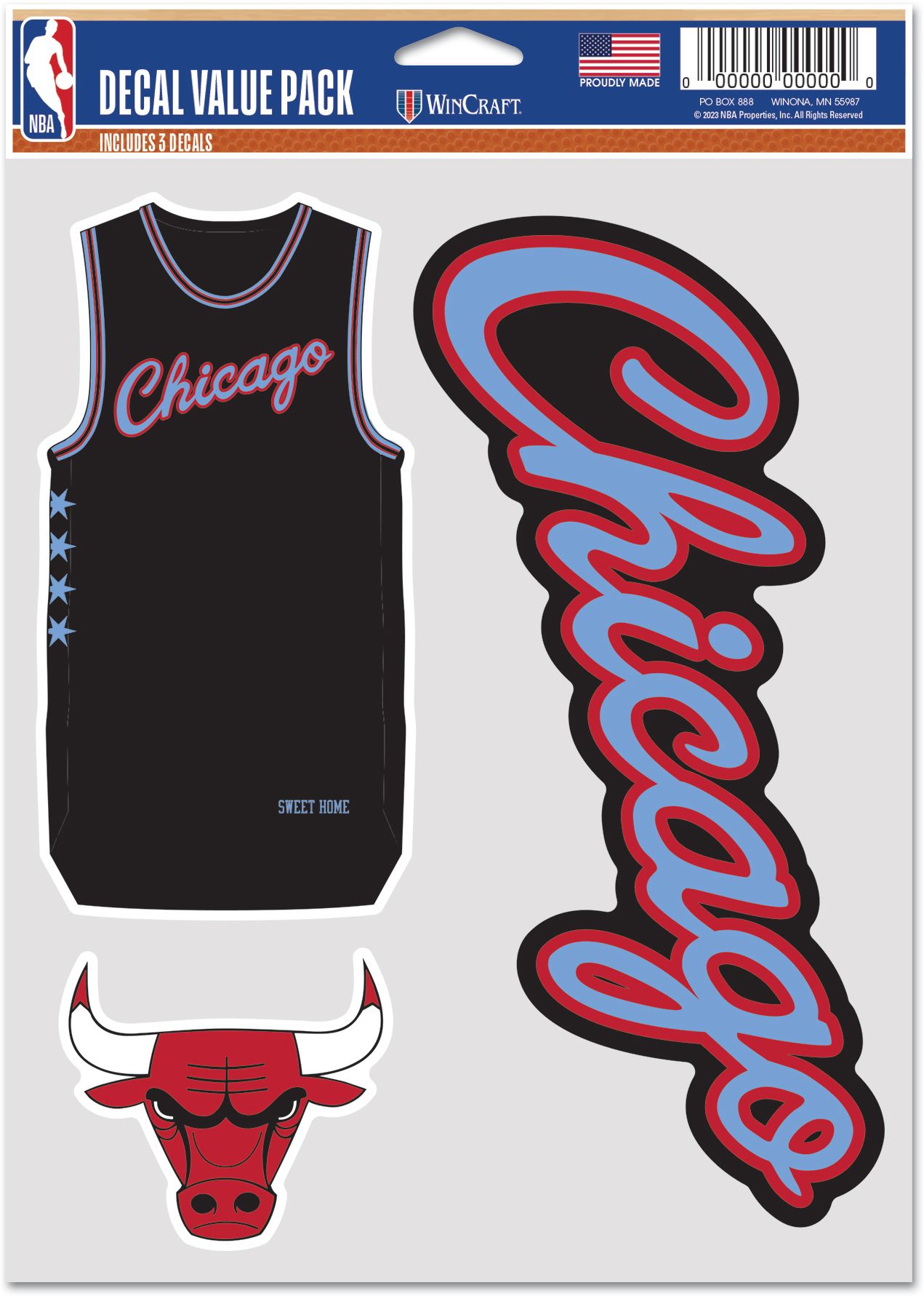 WinCraft 2025-26 City Edition Chicago Bulls 3-Pack Decals | Dick's