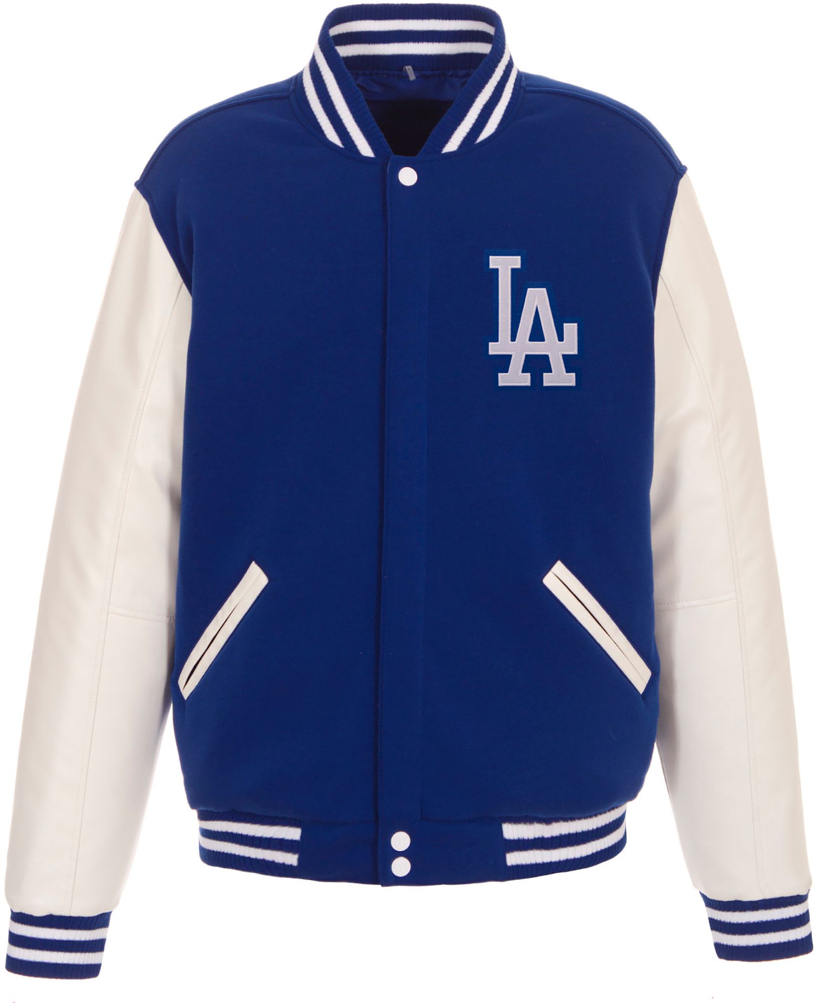 JH Design Men's Los Angeles Dodgers Royal Reversible Varsity