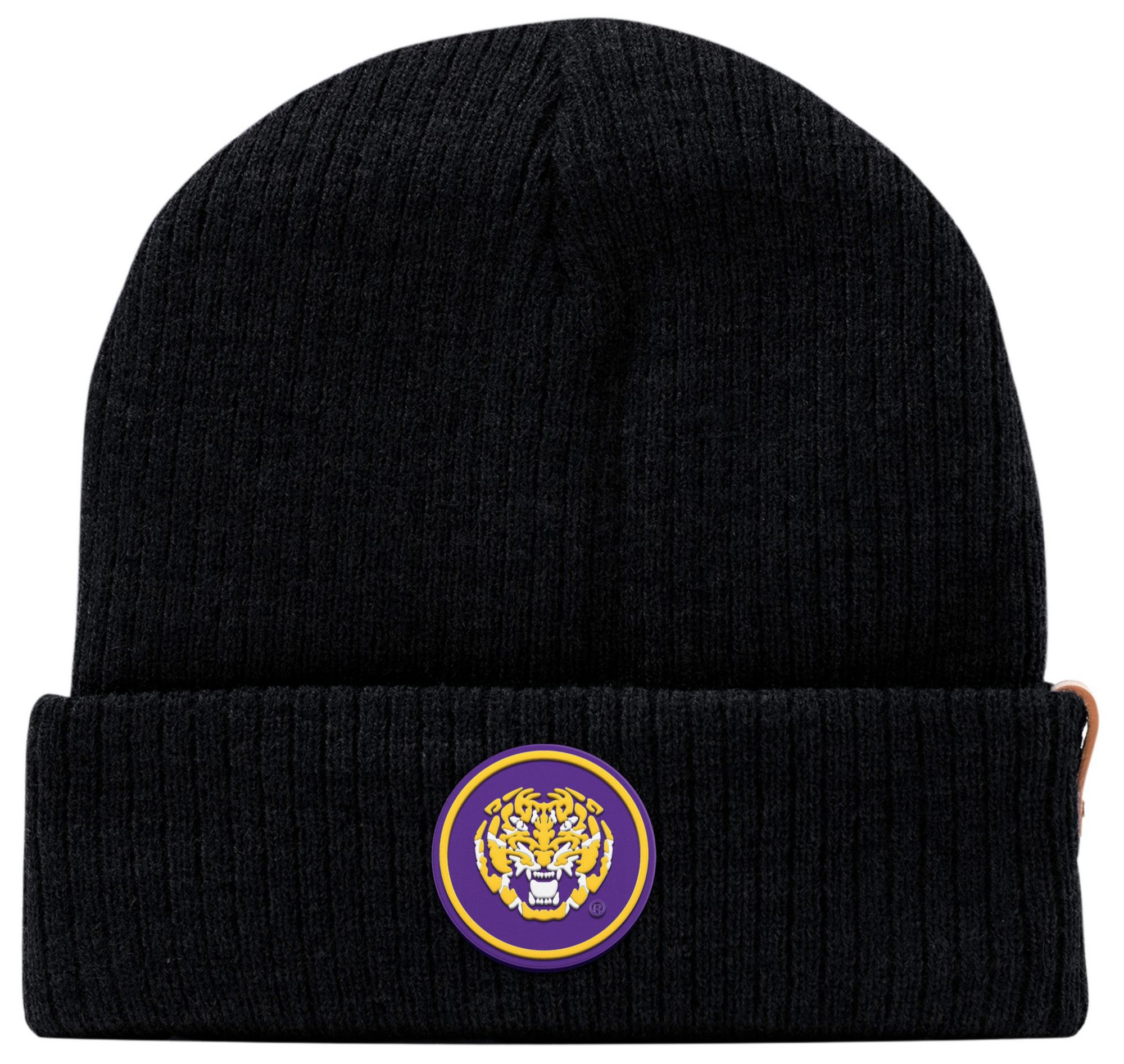 Branded Bills Adult LSU Tigers Black Essential Knit Beanie | Golf