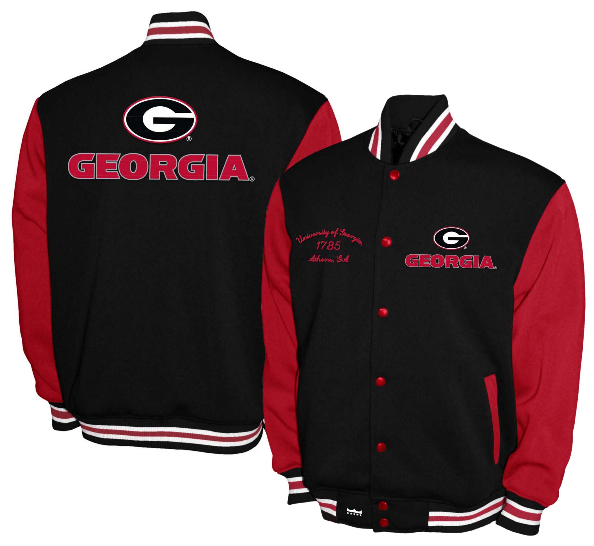 Franchise Club Men's Georgia Bulldogs Red Club Fleece Varsity