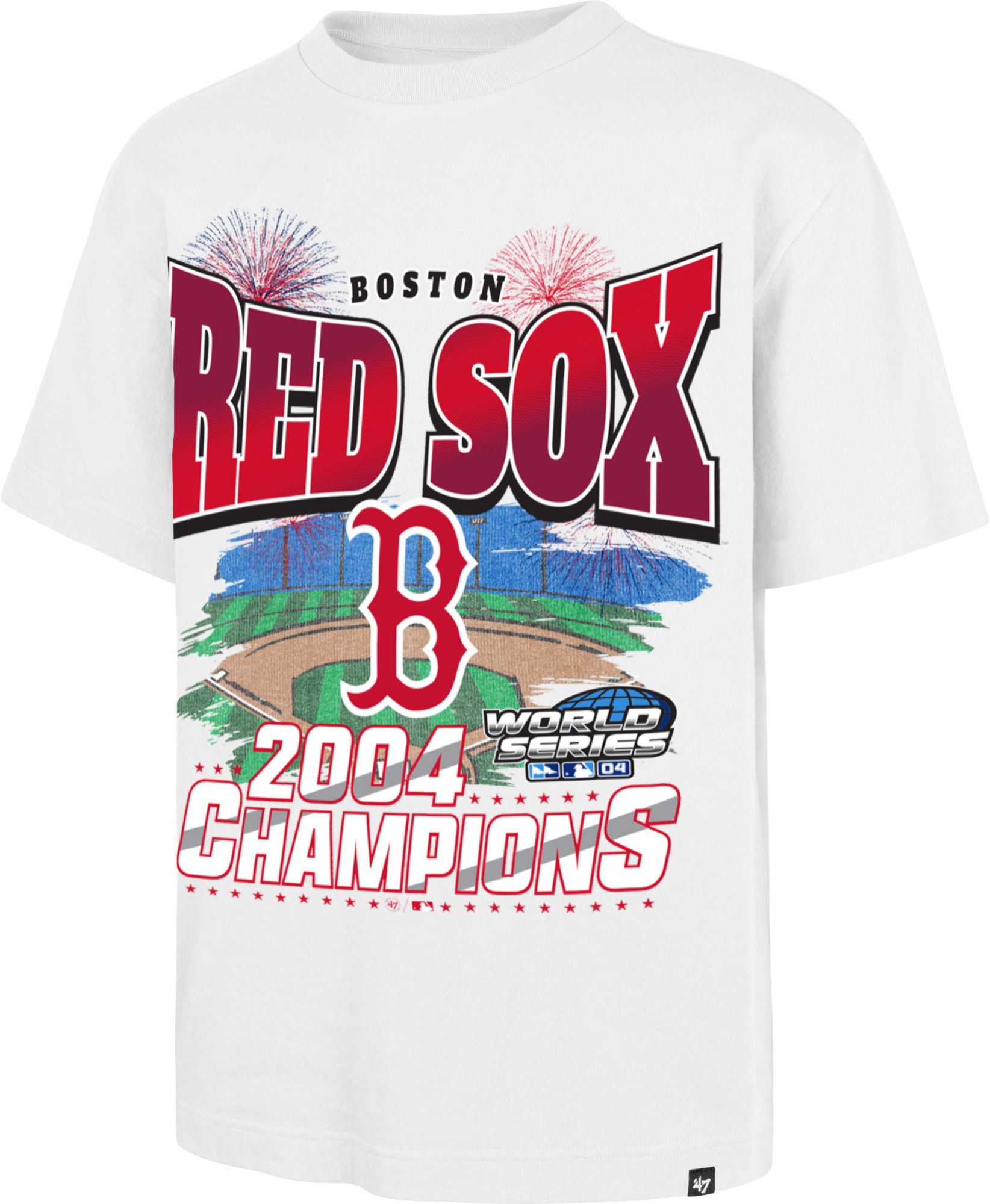 47 Adult Boston Red Sox White Fireworks Foundation T-Shirt