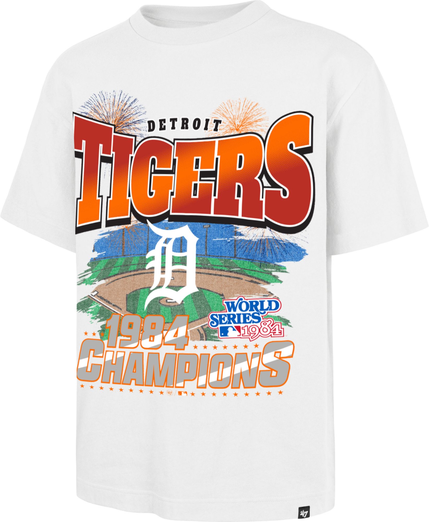 47 Adult Detroit Tigers White Fireworks Foundation T-Shirt