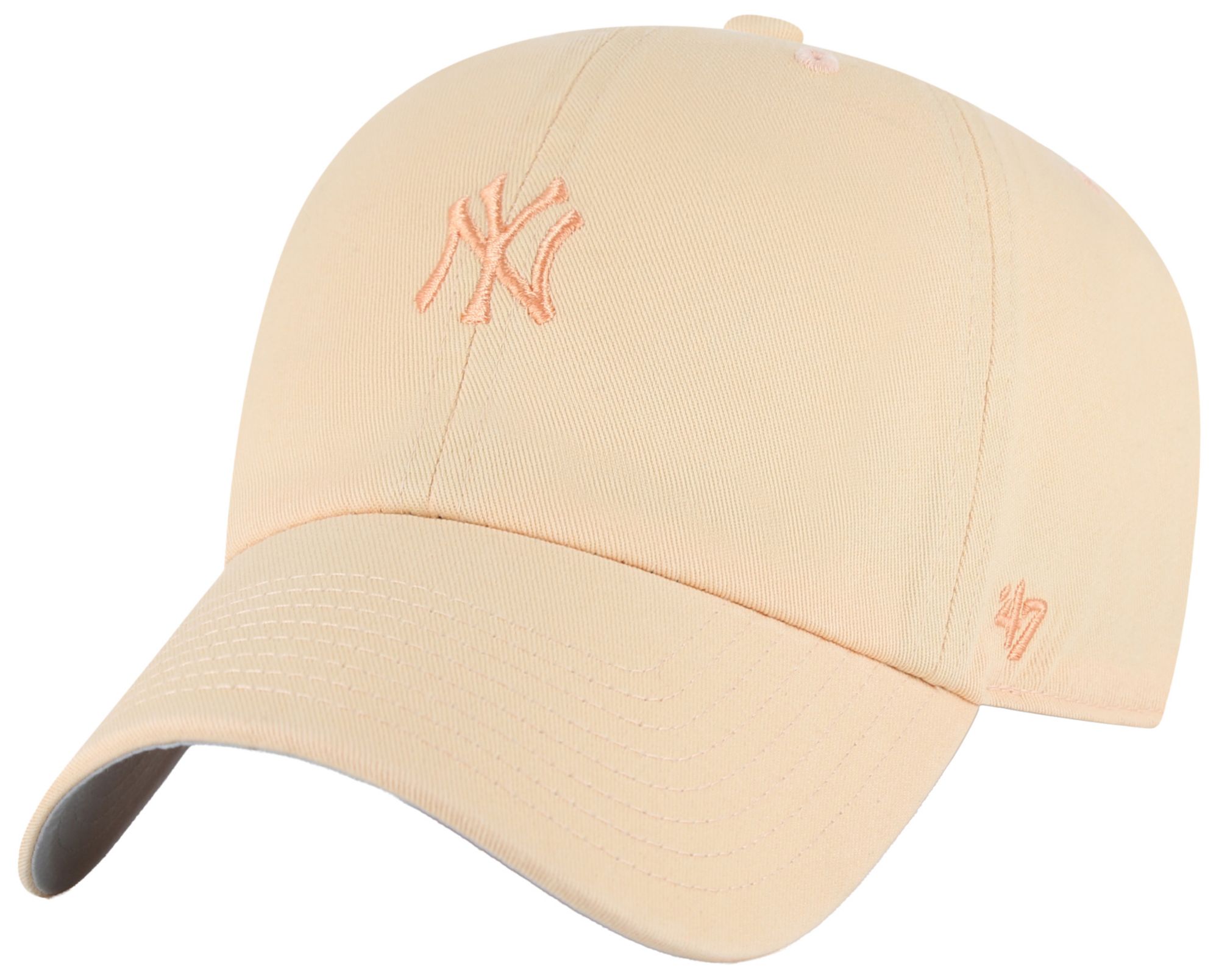 47 Adult New York Yankees Orange Pastel Clean Up Adjustable Hat