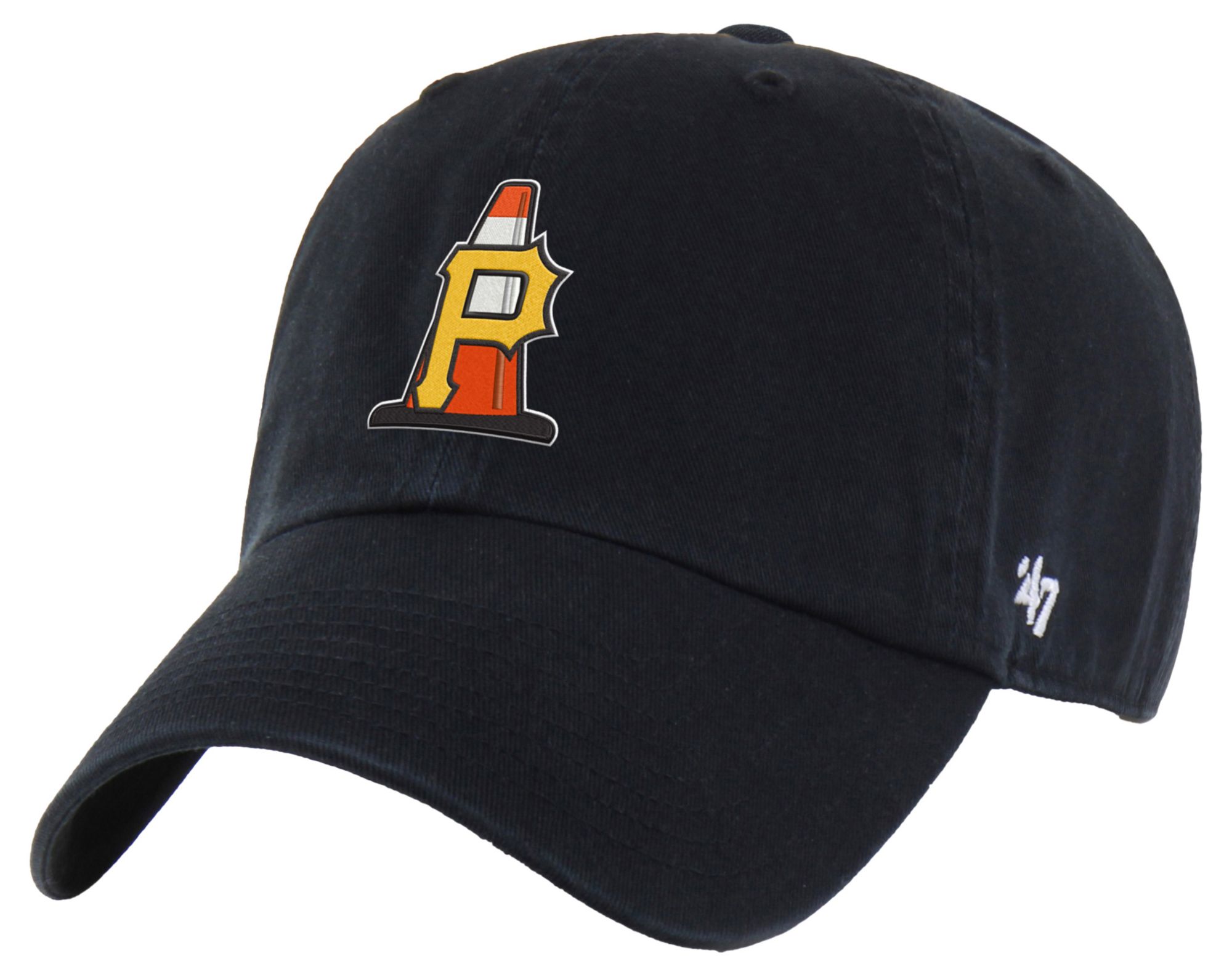 47 Adult Pittsburgh Pirates Black Cone Clean Up Adjustable Hat