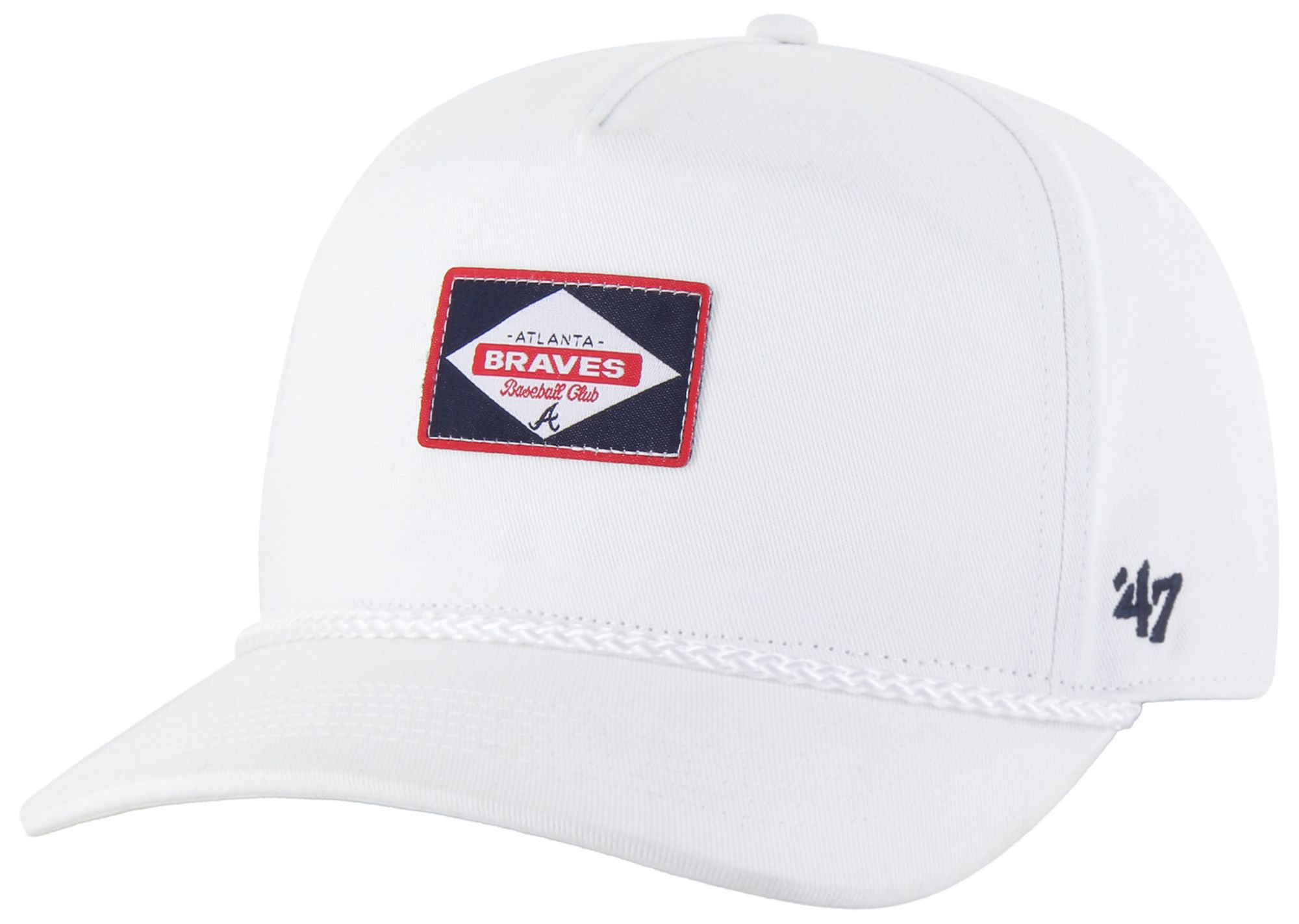帽子 RE:FORGED 738 47 Adult Atlanta Braves White Milkwood Rope Hitch Adjustable Hat