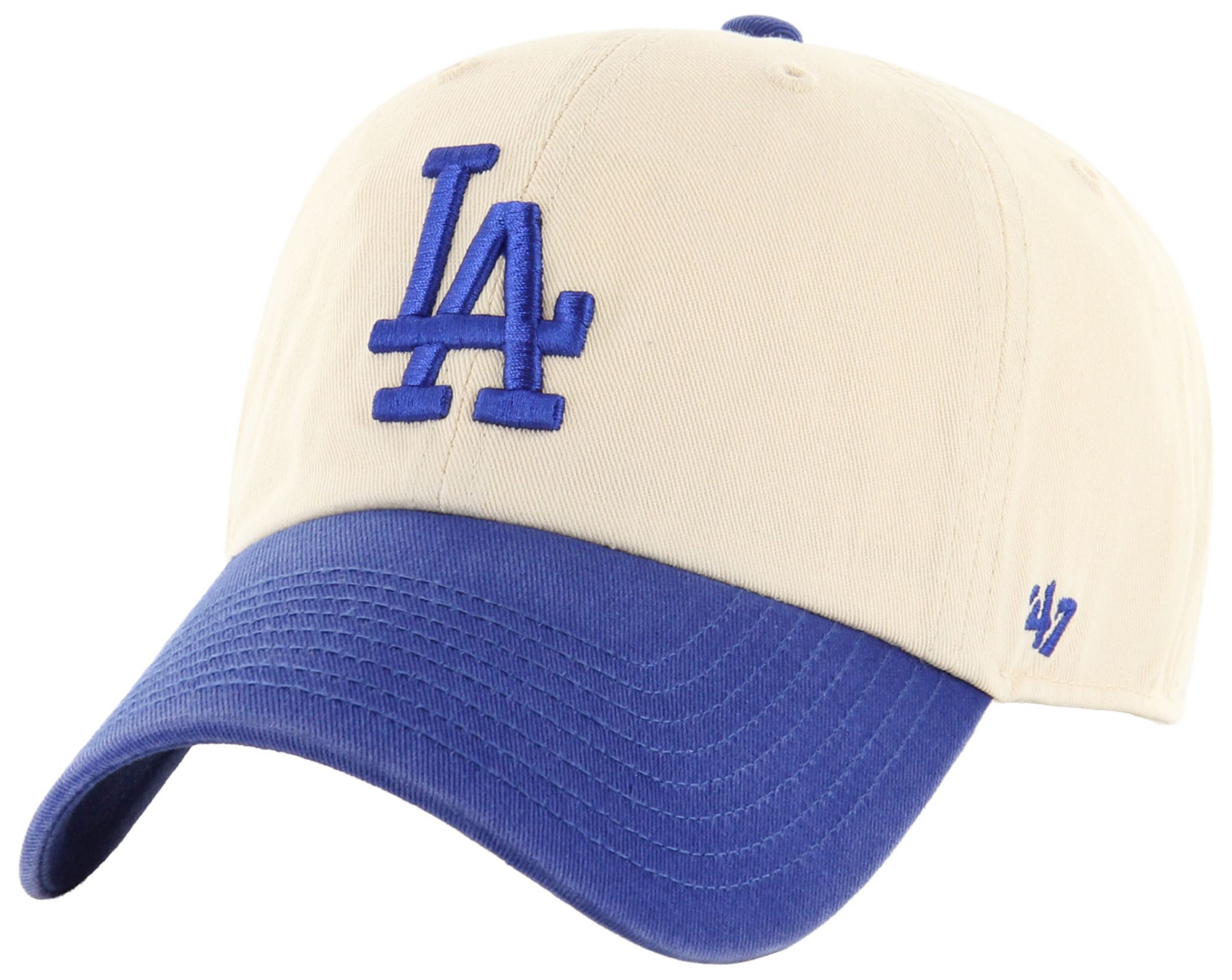 47 Adult Los Angeles Dodgers Cream Two Tone Clean Up Adjustable
