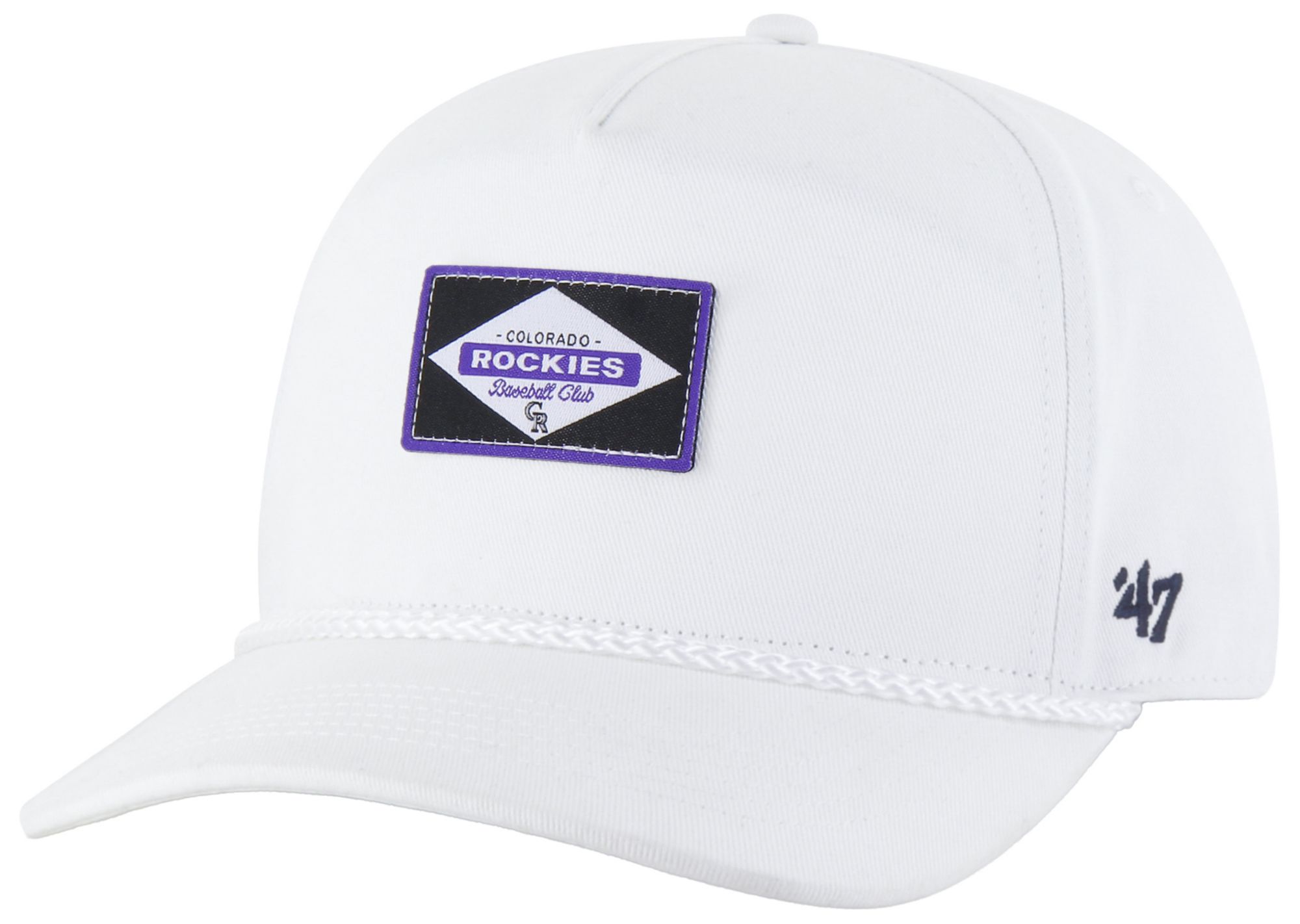 47 Adult Colorado Rockies White Milkwood Rope Hitch Adjustable Hat