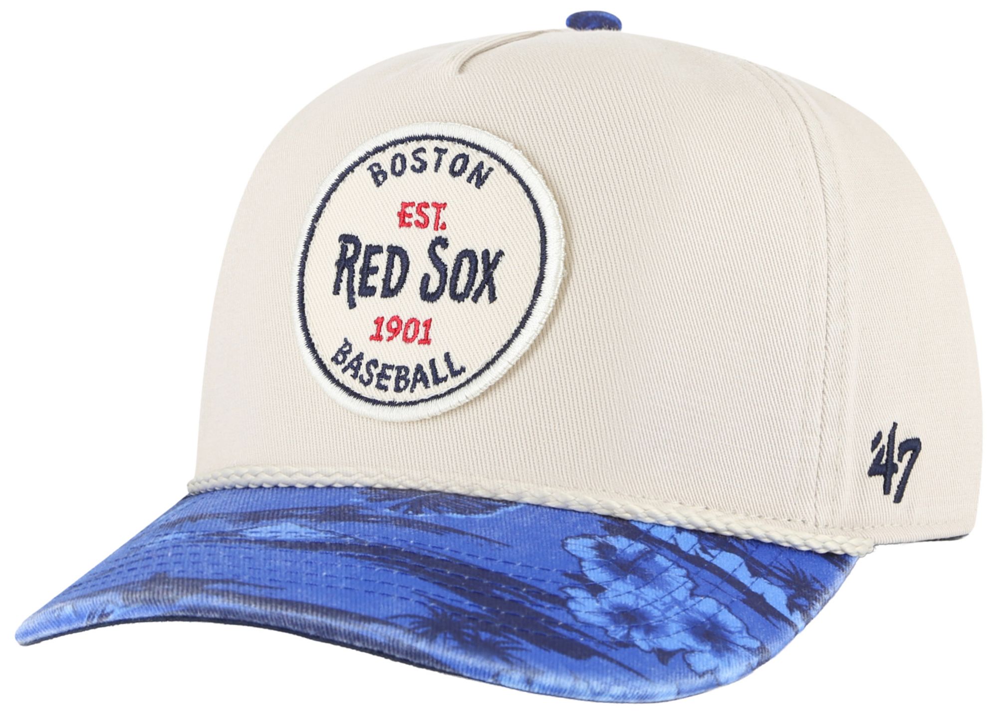 47 Adult Boston Red Sox Tan Fiji Rope Hitch Adjustable Hat