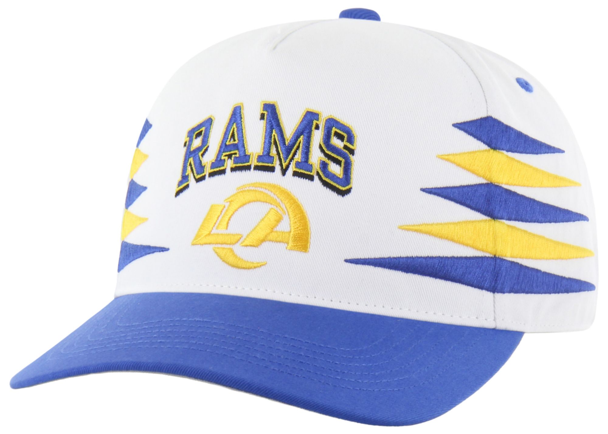 47 Adult Los Angeles Rams White Diamond Hitch Adjustable Hat