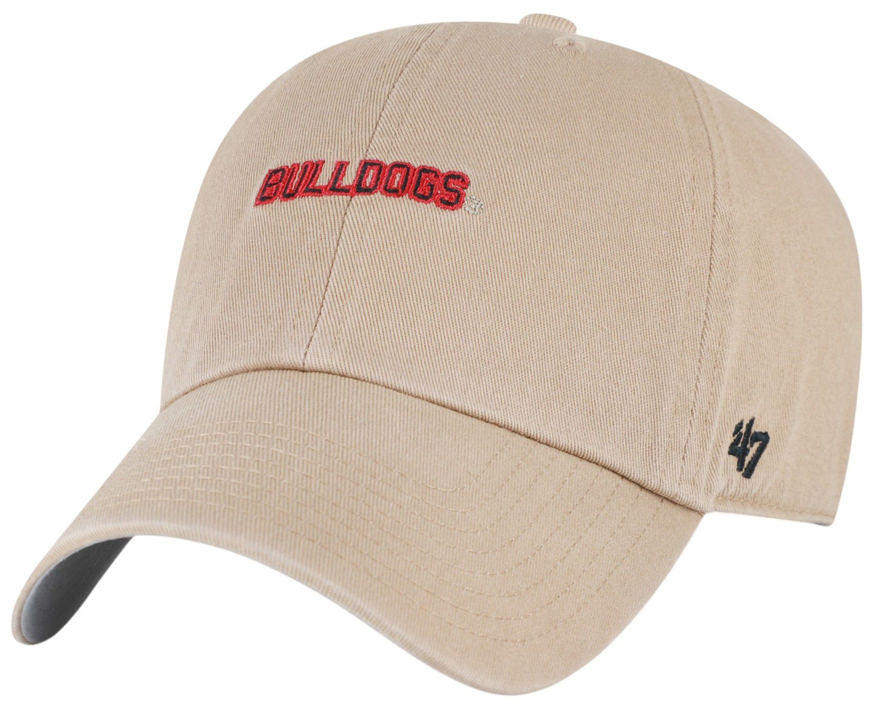 47 Adult Georgia Bulldogs Khaki Baserunner Script Clean Up