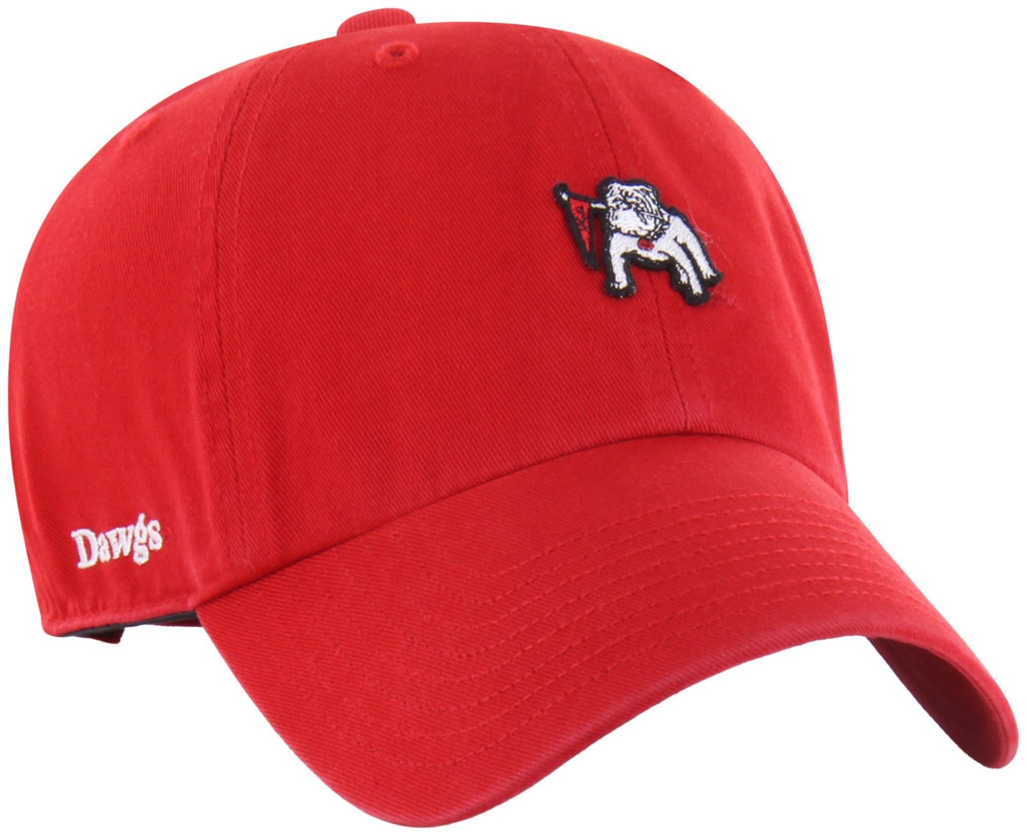 47 Adult Georgia Bulldogs Red Micro Logo Clean Up Adjustable Hat