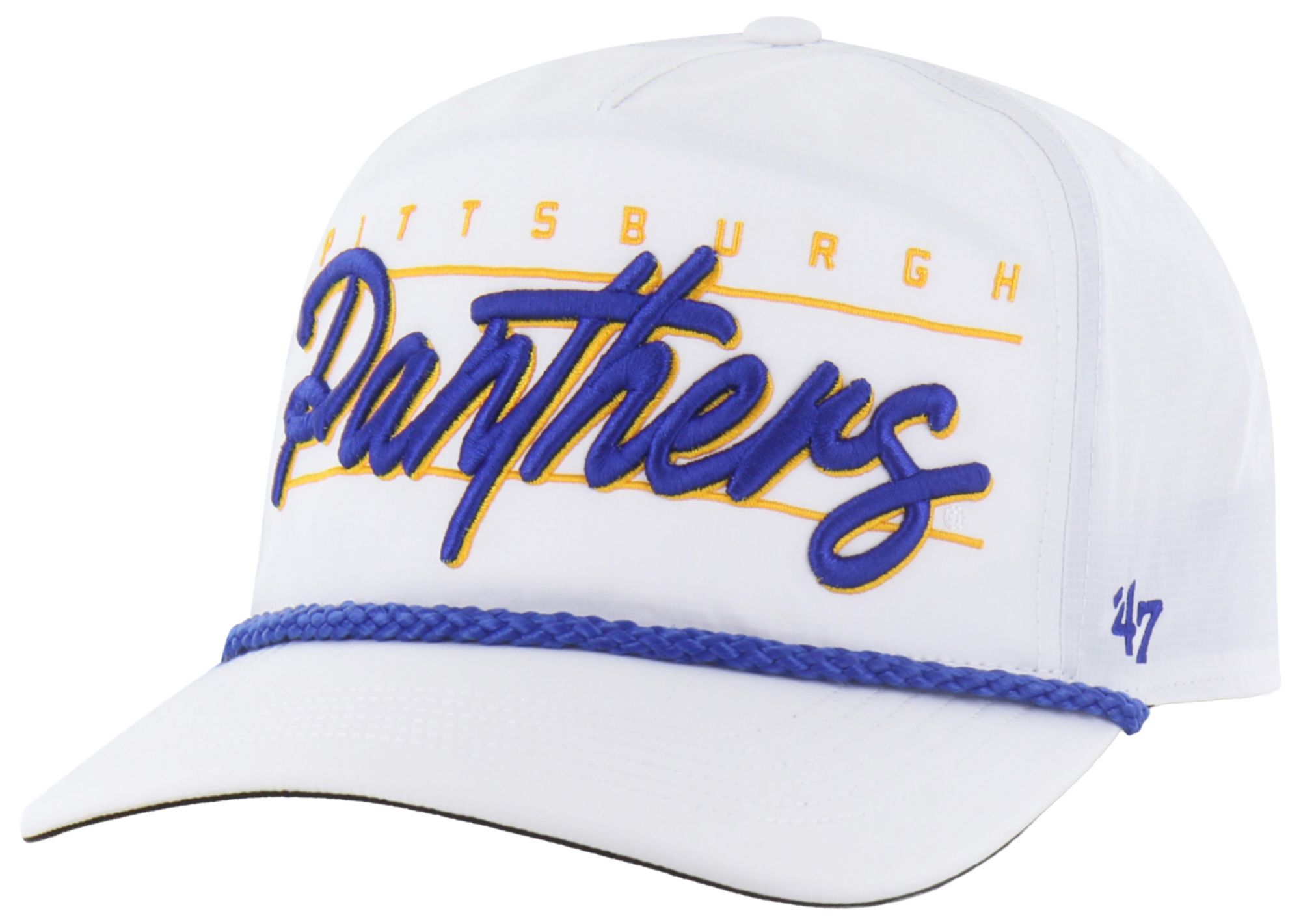 47 Adult Pitt Panthers White Brrr Condor Hitch Adjustable Hat