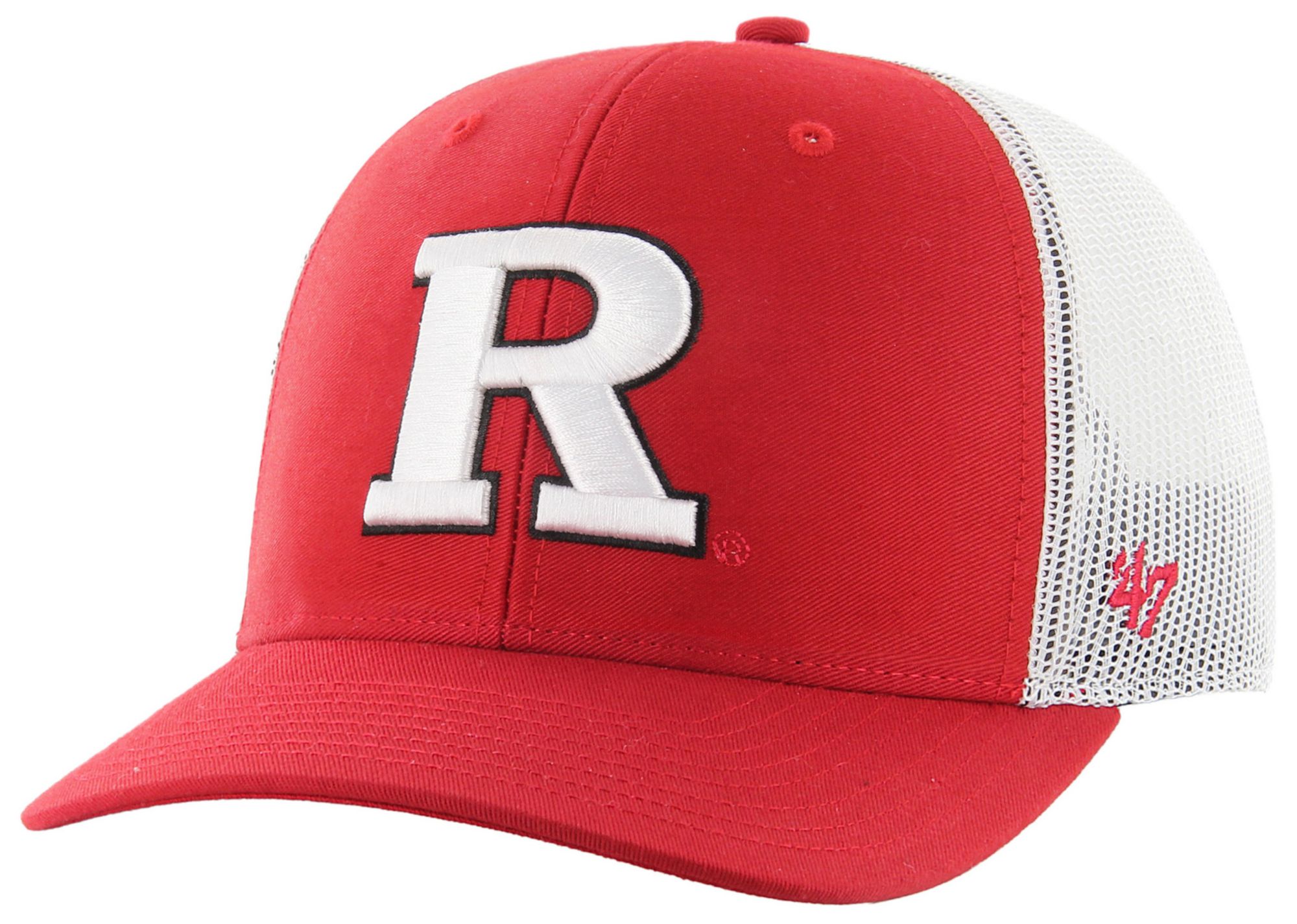 47 Adult Rutgers Scarlet Knights Red Logo Adjustable Trucker Hat