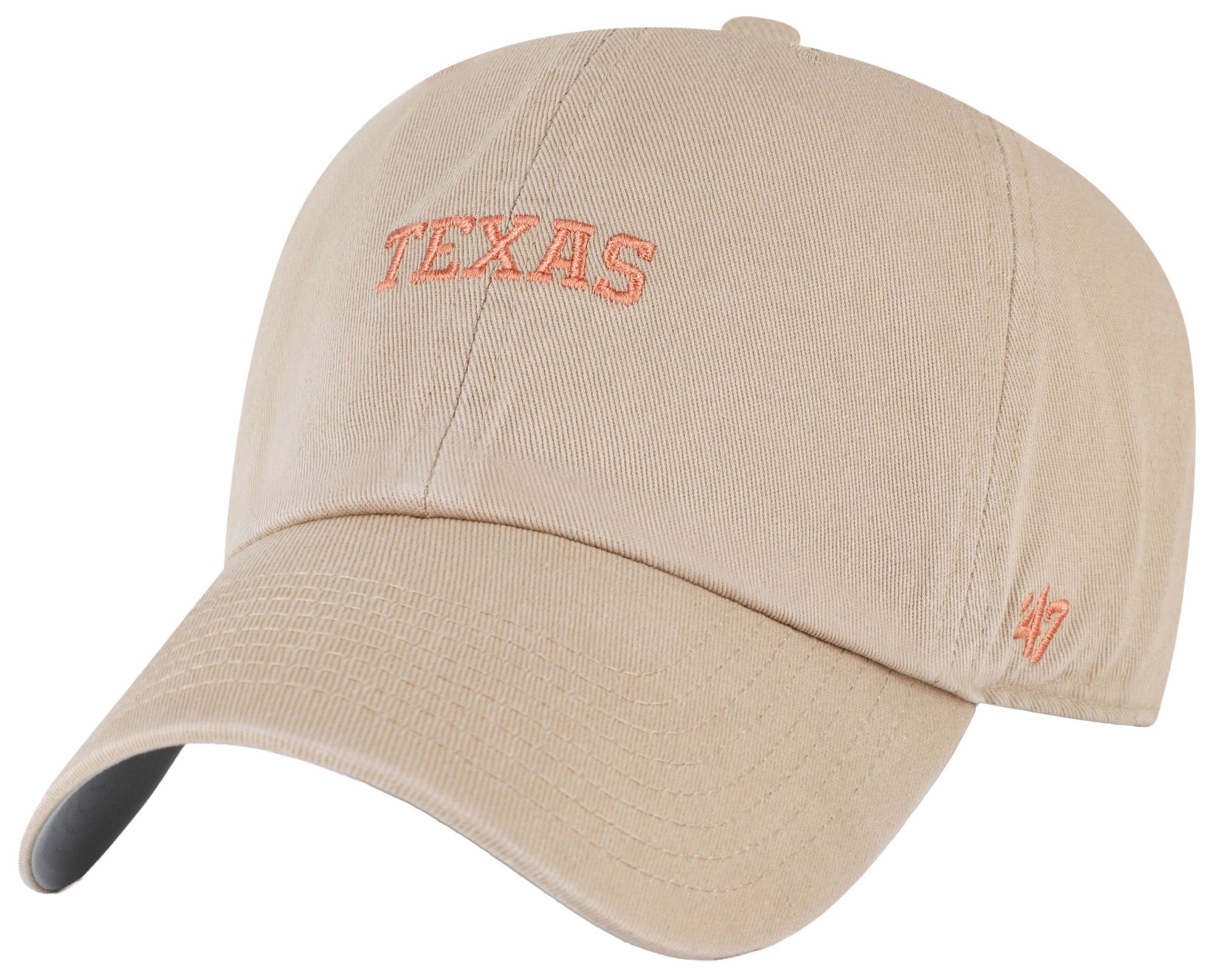 47 Adult Texas Longhorns Khaki Baserunner Script Clean Up