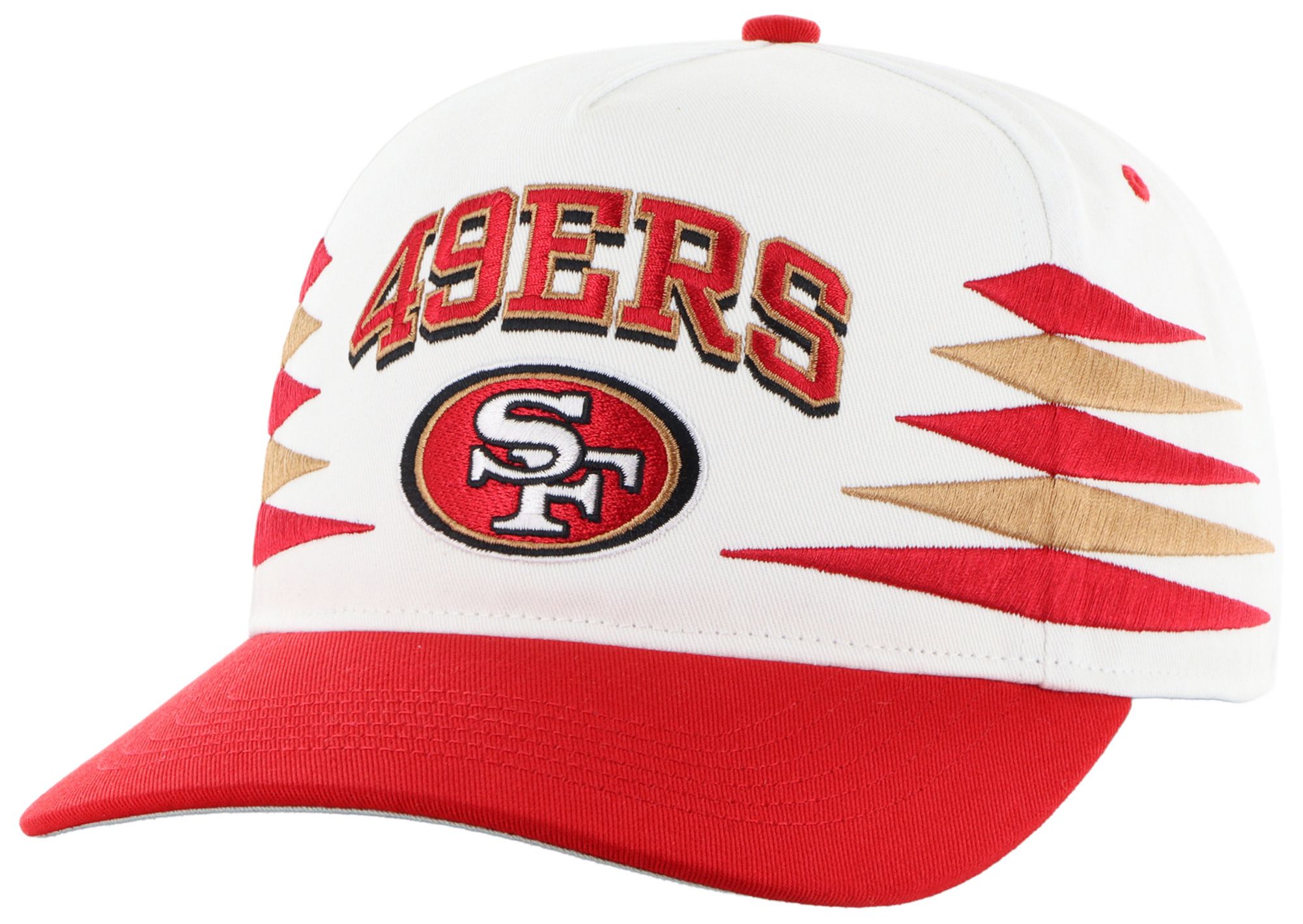 47 Adult San Francisco 49ers White Diamond Hitch Adjustable Hat