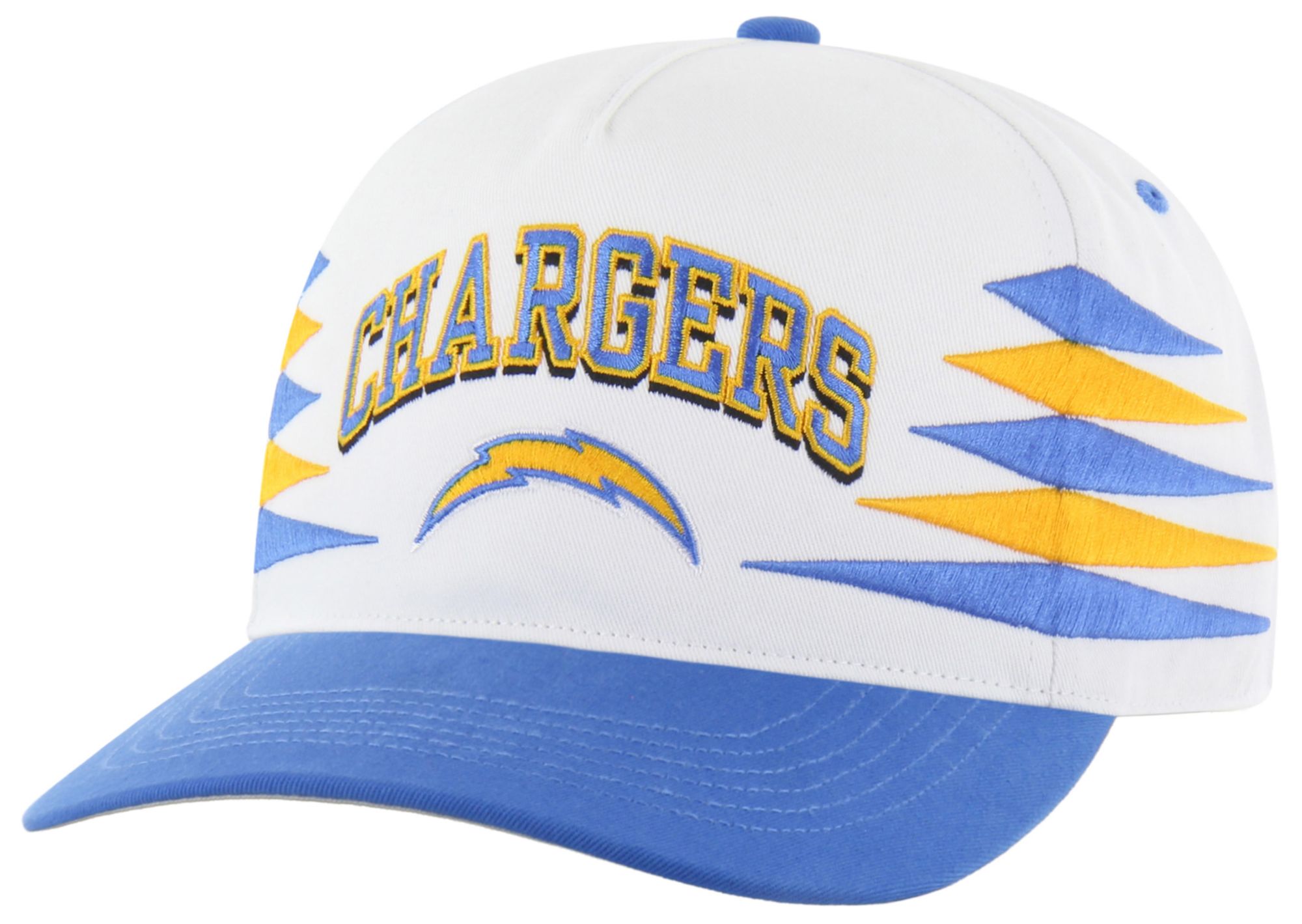 47 Adult Los Angeles Chargers White Diamond Hitch Adjustable Hat