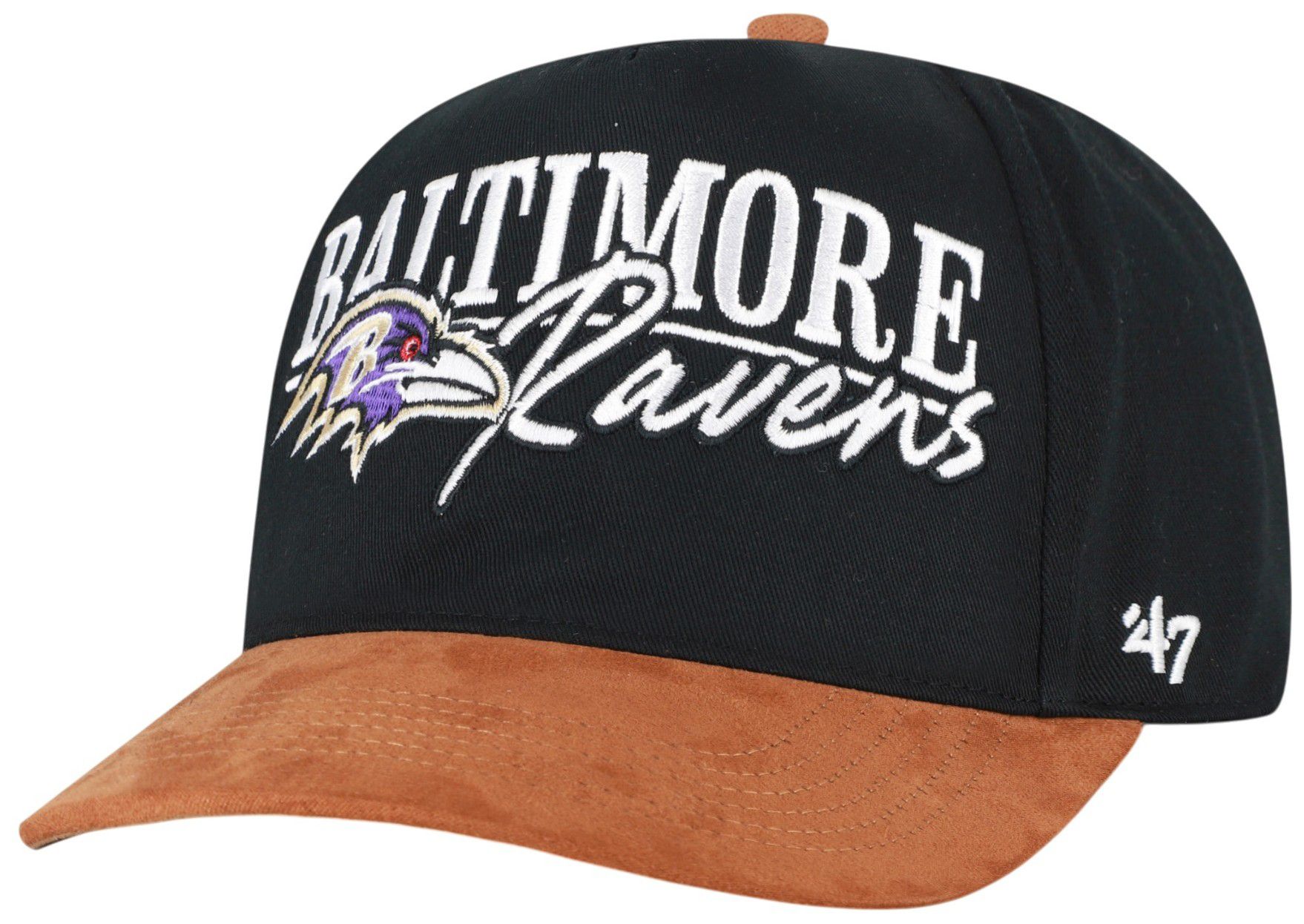 47 Adult Baltimore Ravens Black Line Hitch Adjustable Hat | Dick's