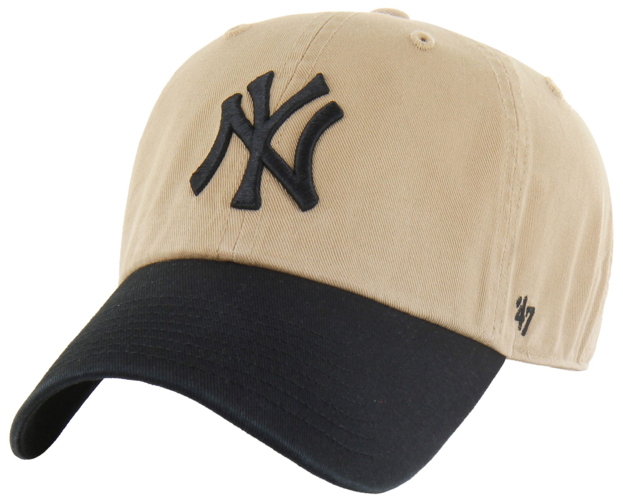47 Adult New York Yankees Khaki Two Tone Clean Up Adjustable Hat