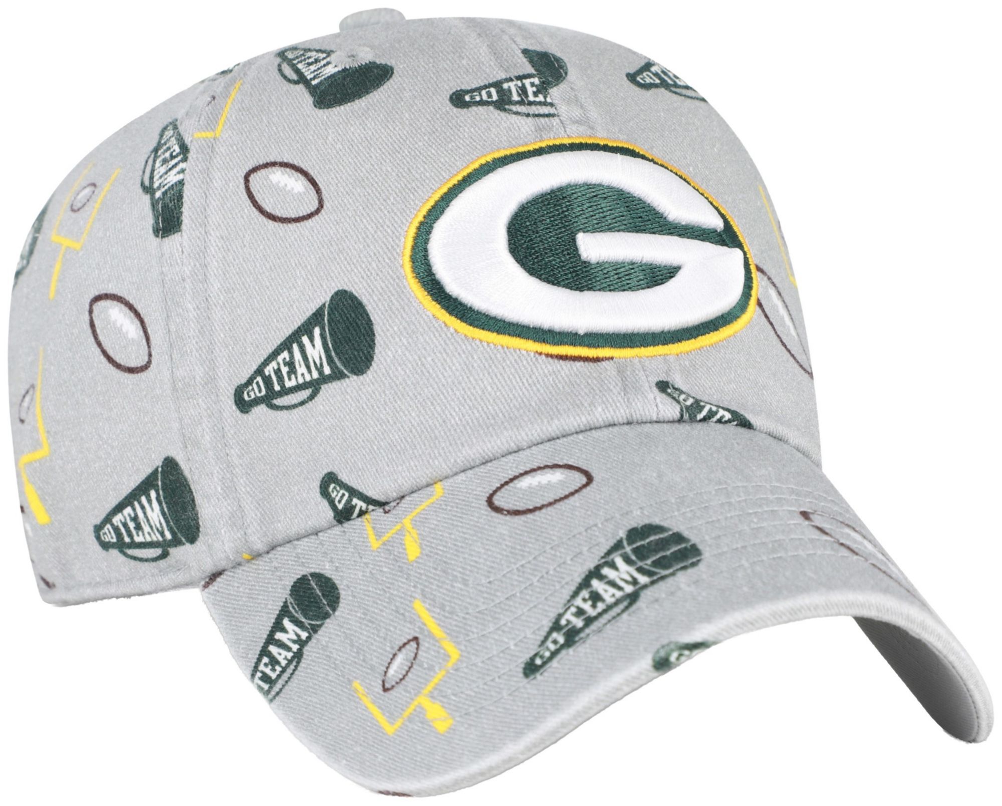 47 Boys' Green Bay Packers Gray Stomp Clean Up Adjustable Hat