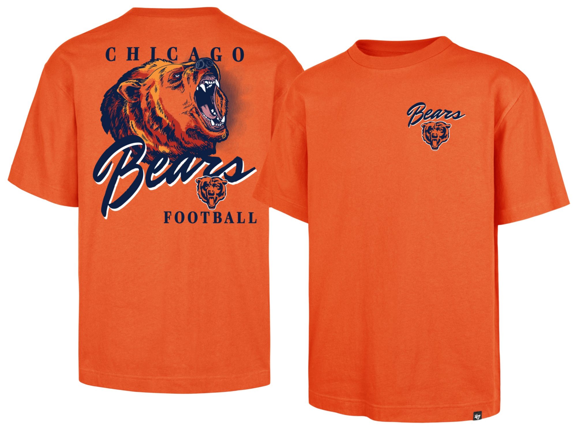 47 Adult Chicago Bears Orange Backer Foundation T-Shirt | Dick's