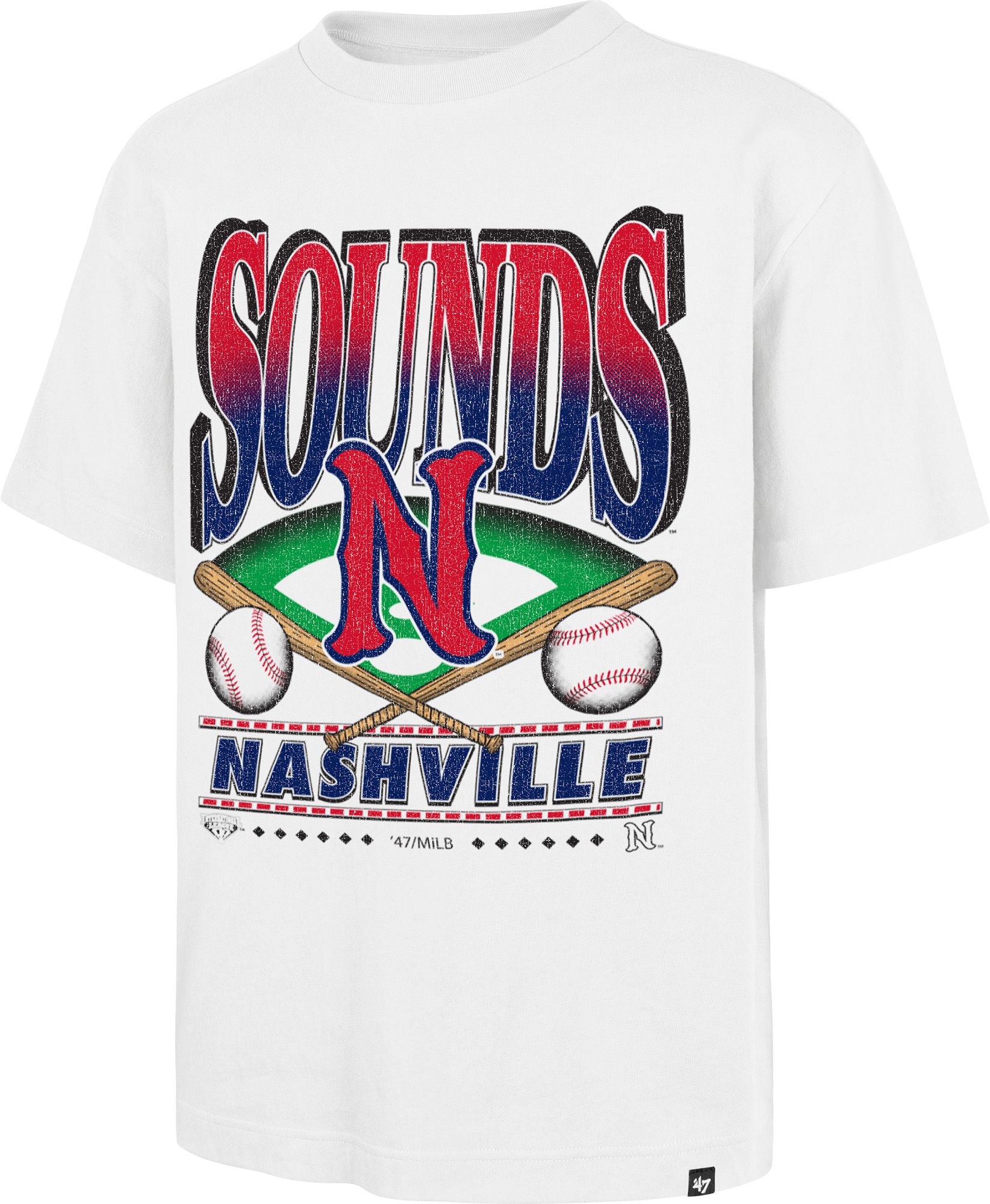 47 Men's Nashville Sounds White Straight Shot Franklin T-Shirt