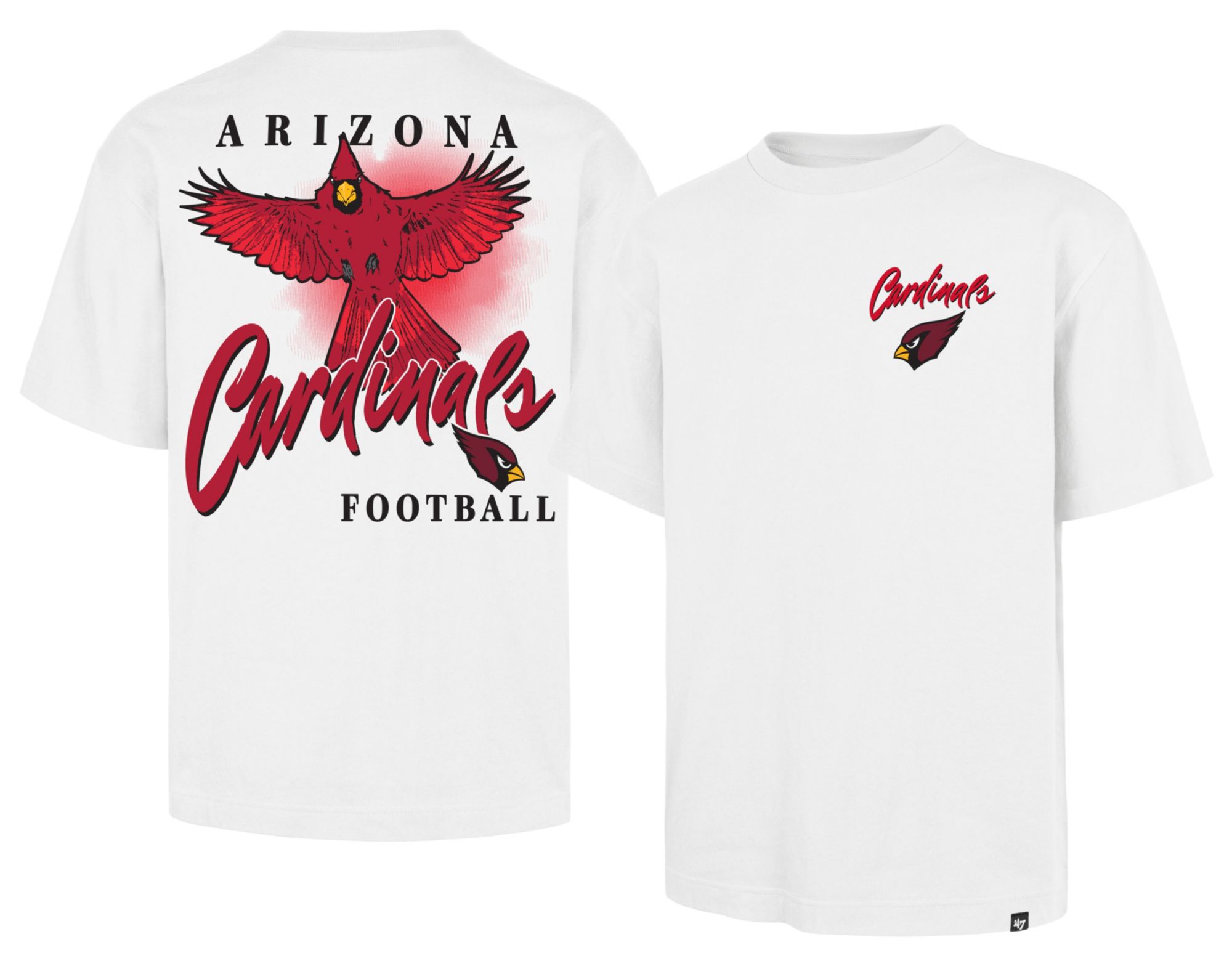 47 Adult Arizona Cardinals White Backer Foundation T-Shirt