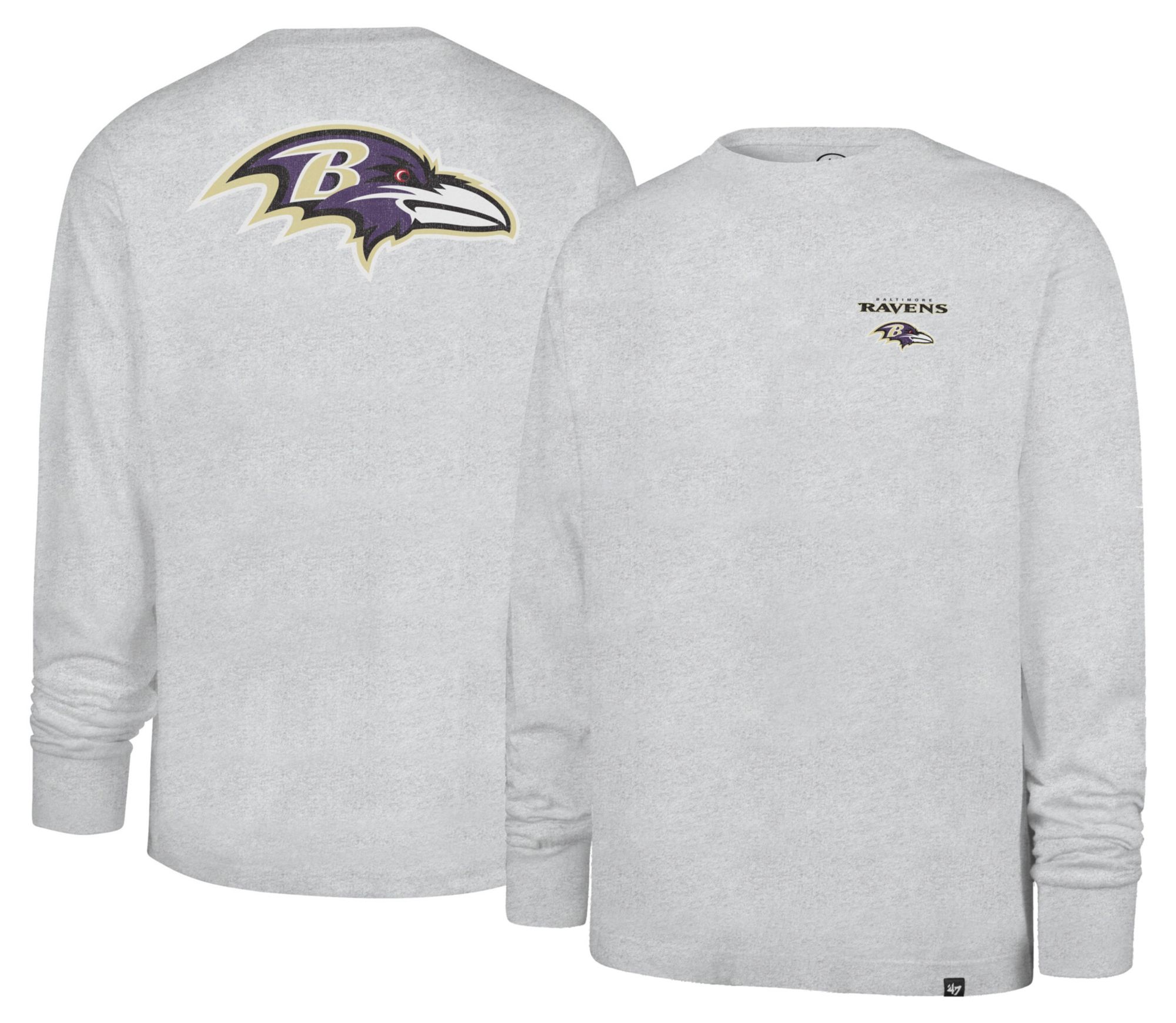 47 Men's Baltimore Ravens Grey Alumnus Long Sleeve Shirt | Dick's