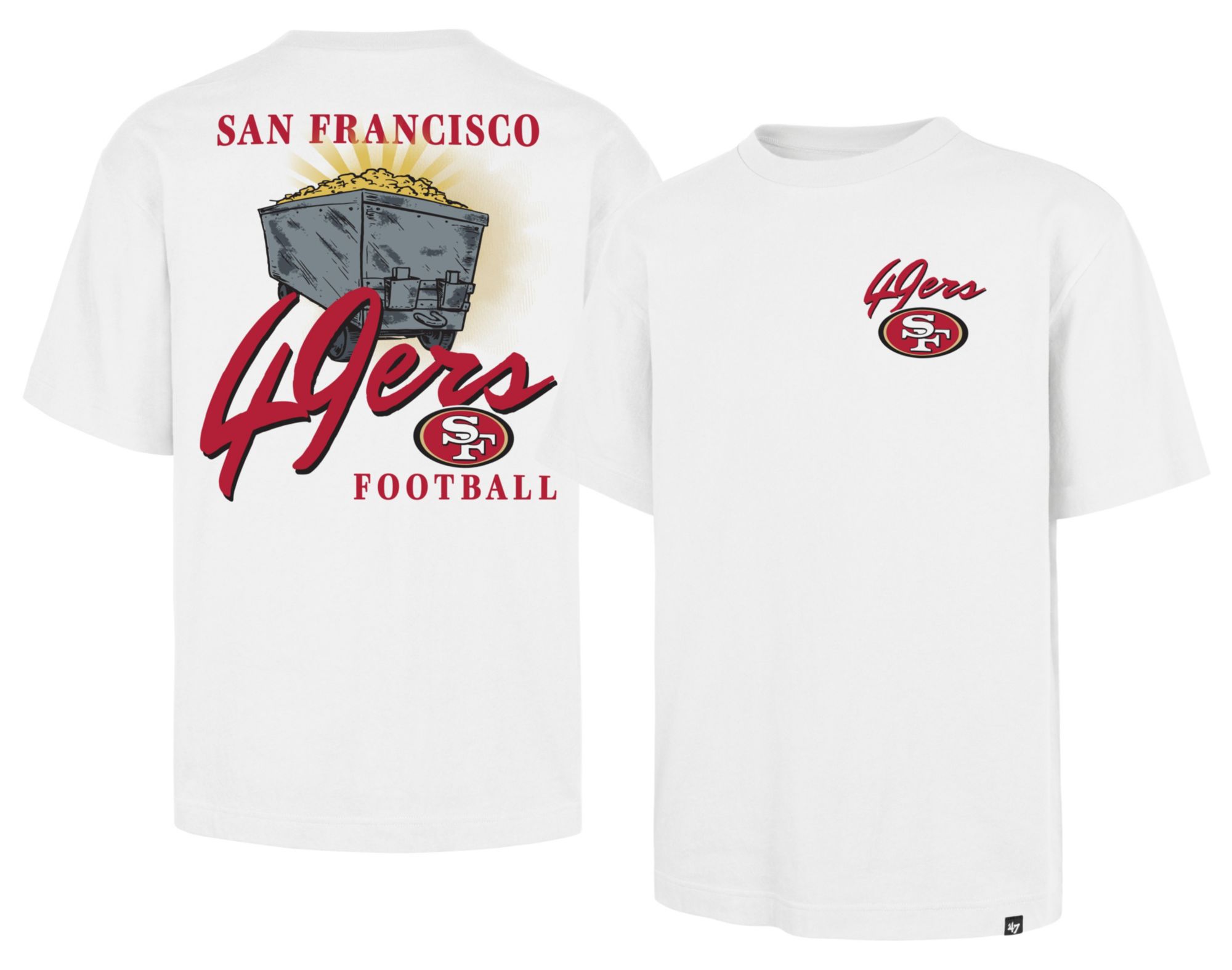 47 Adult San Francisco 49ers White Backer Foundation T-Shirt
