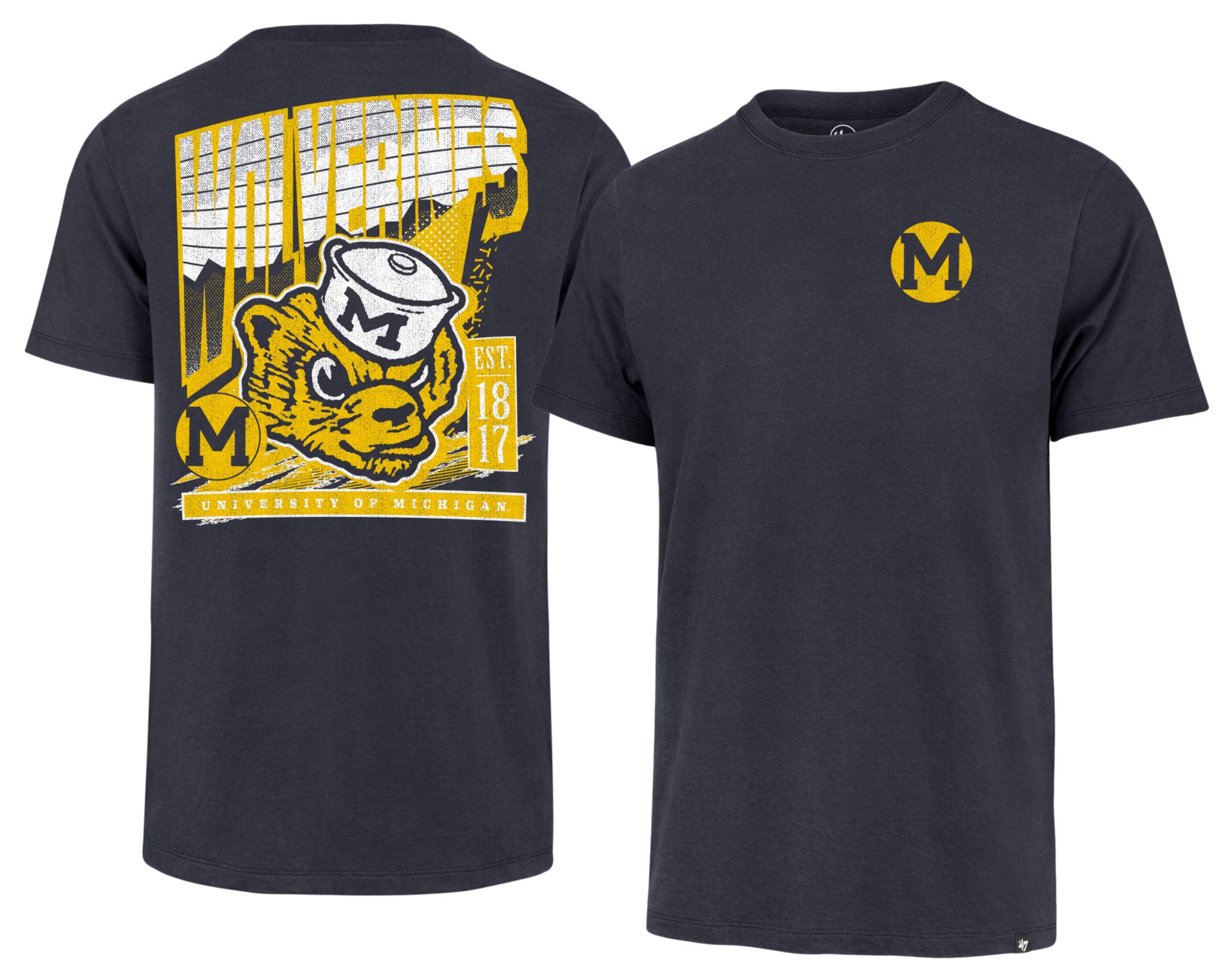 47 Men's Michigan Wolverines Atlas Blue Reppin' T-Shirt | Dick's