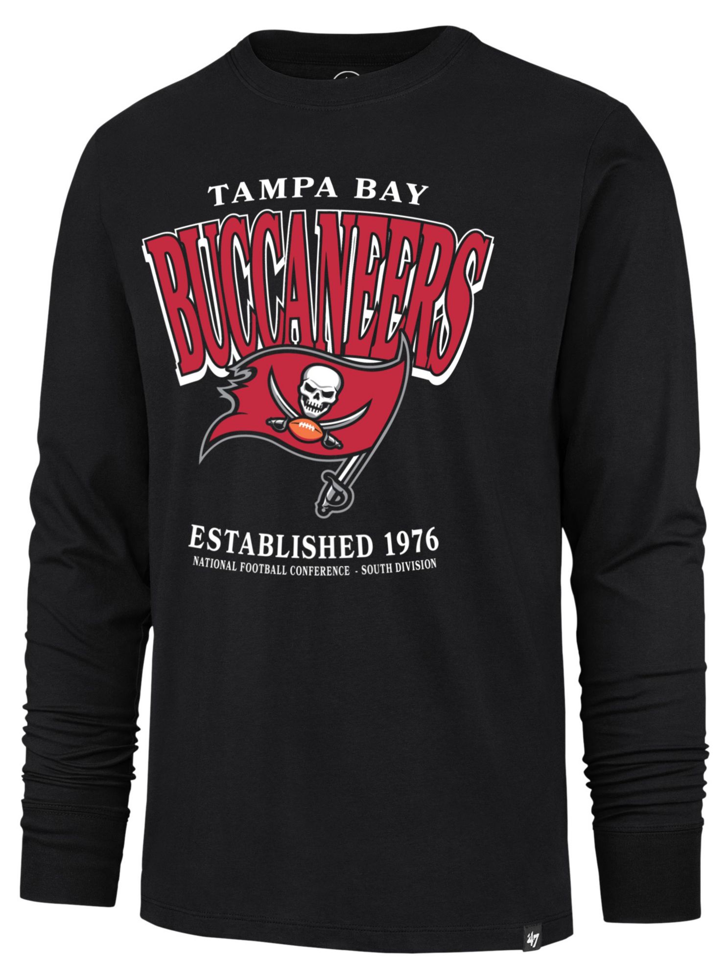 47 Men's Tampa Bay Buccaneers Black Checkdown Long Sleeve Shirt