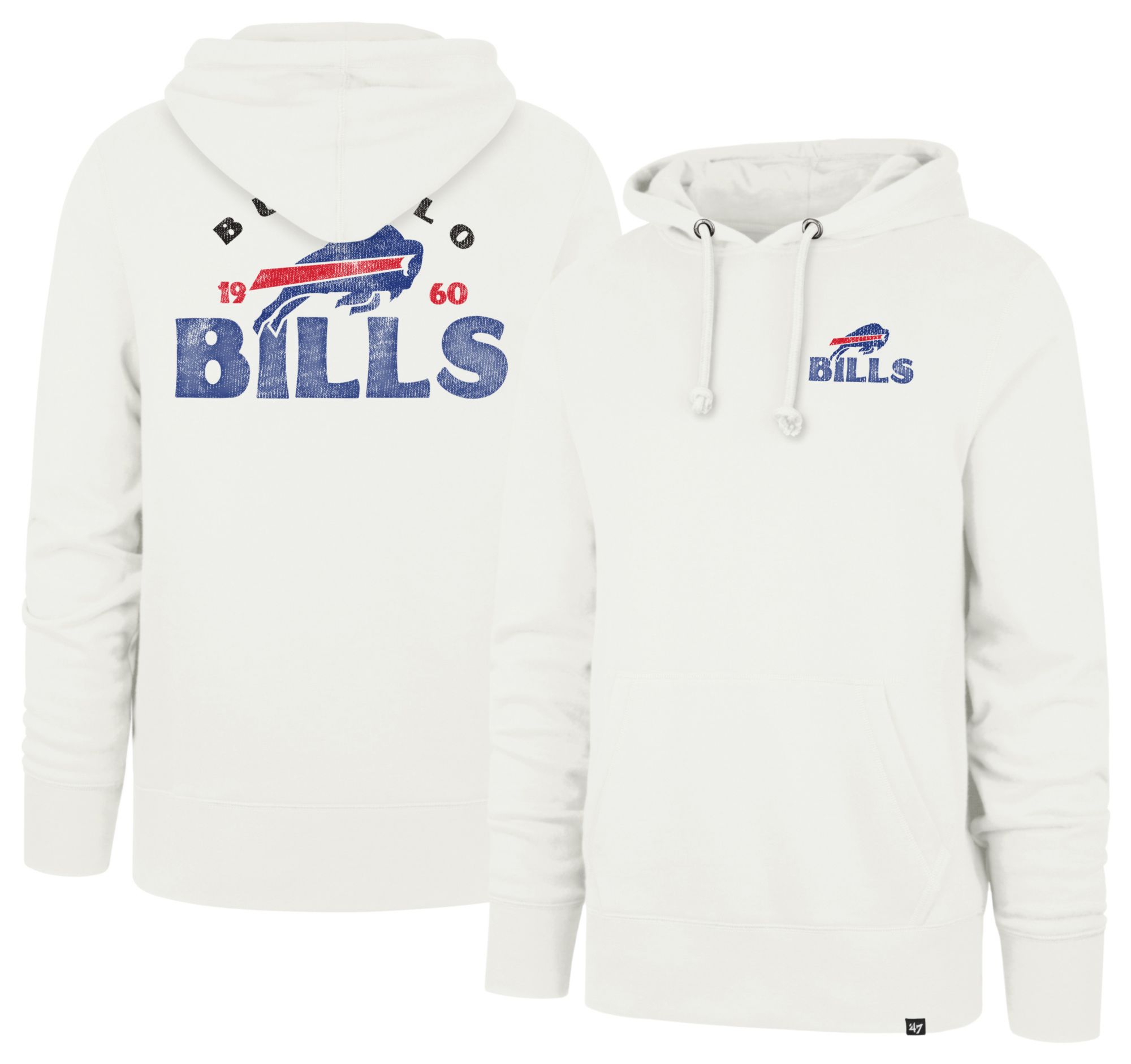 47 Men's Buffalo Bills Sandstone Arcitext Headline Fleece Hoodie