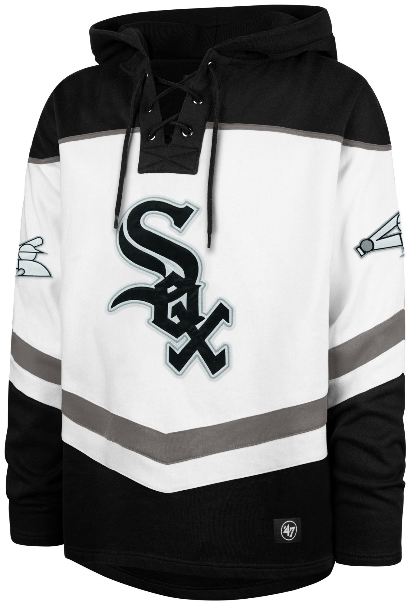 47 Men's Chicago White Sox White Tri Satin Layup Lacer Hoodie