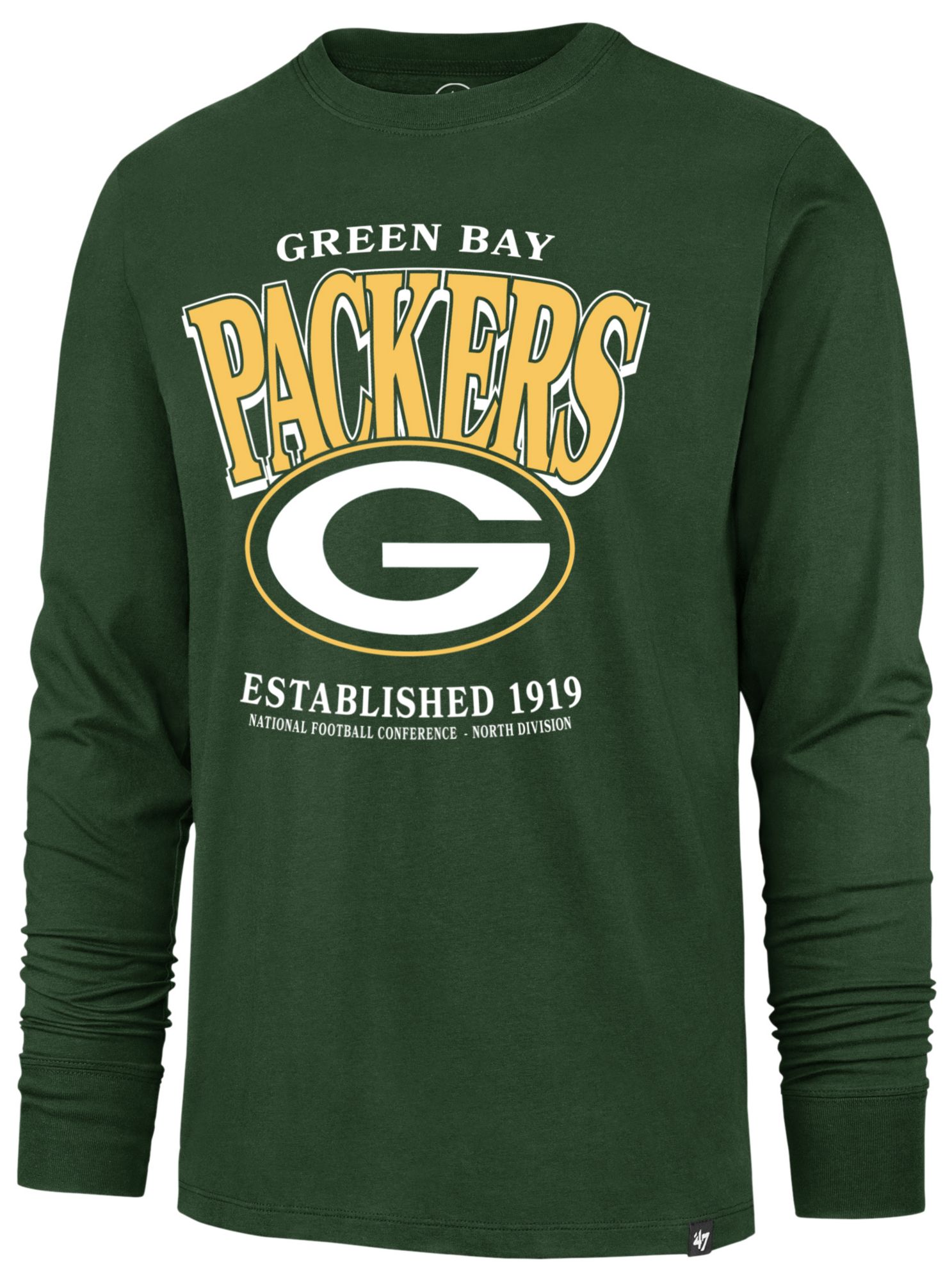 47 Men's Green Bay Packers Green Checkdown Long Sleeve Shirt
