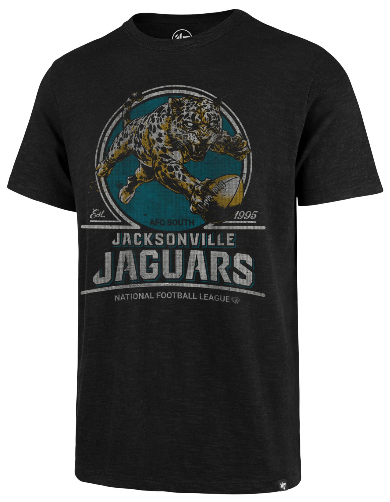 47 Men's Jacksonville Jaguars Jet Black Mascot Scrum T-Shirt