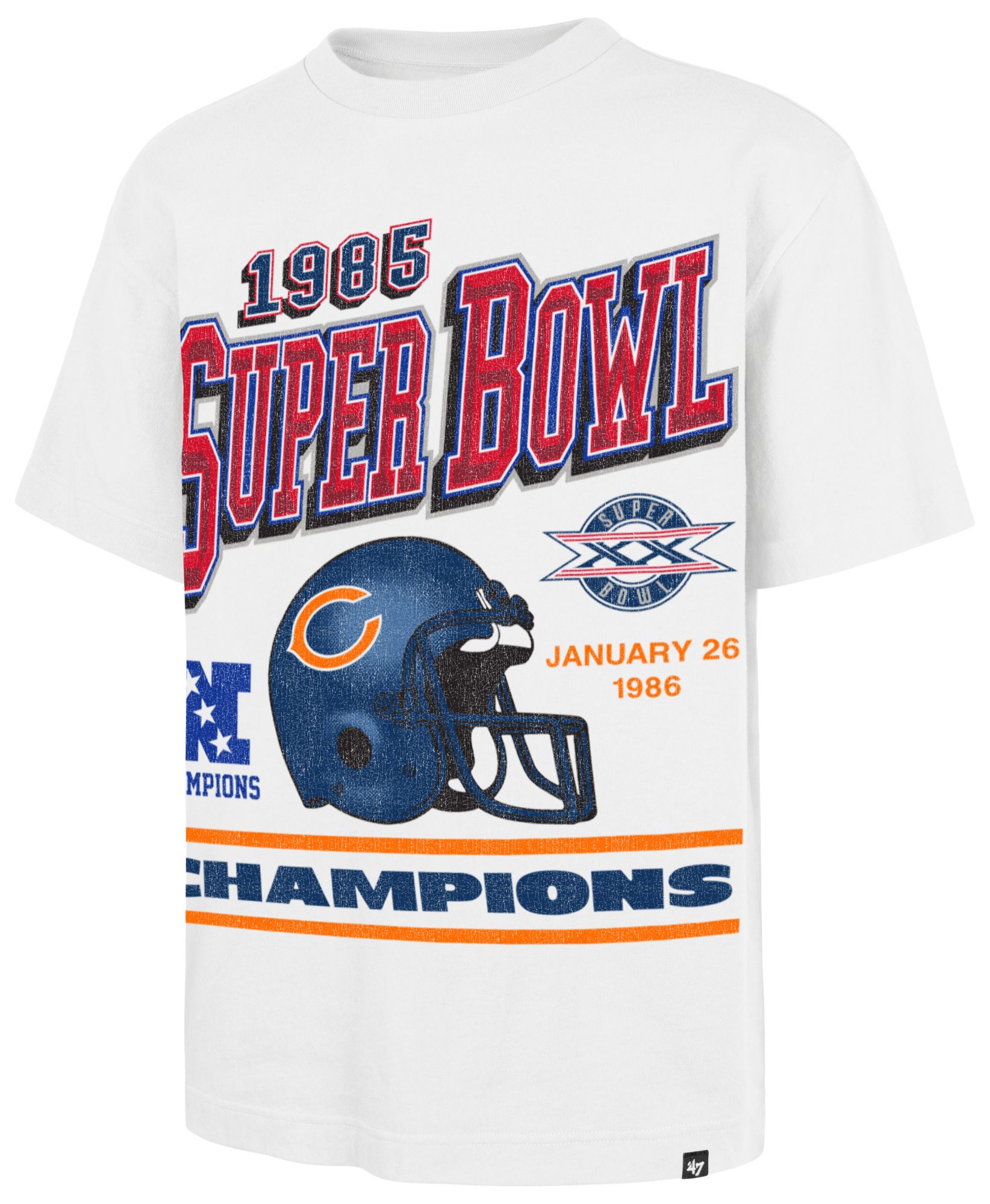47 Men's Chicago Bears White Champs Foundation T-Shirt | Dick's