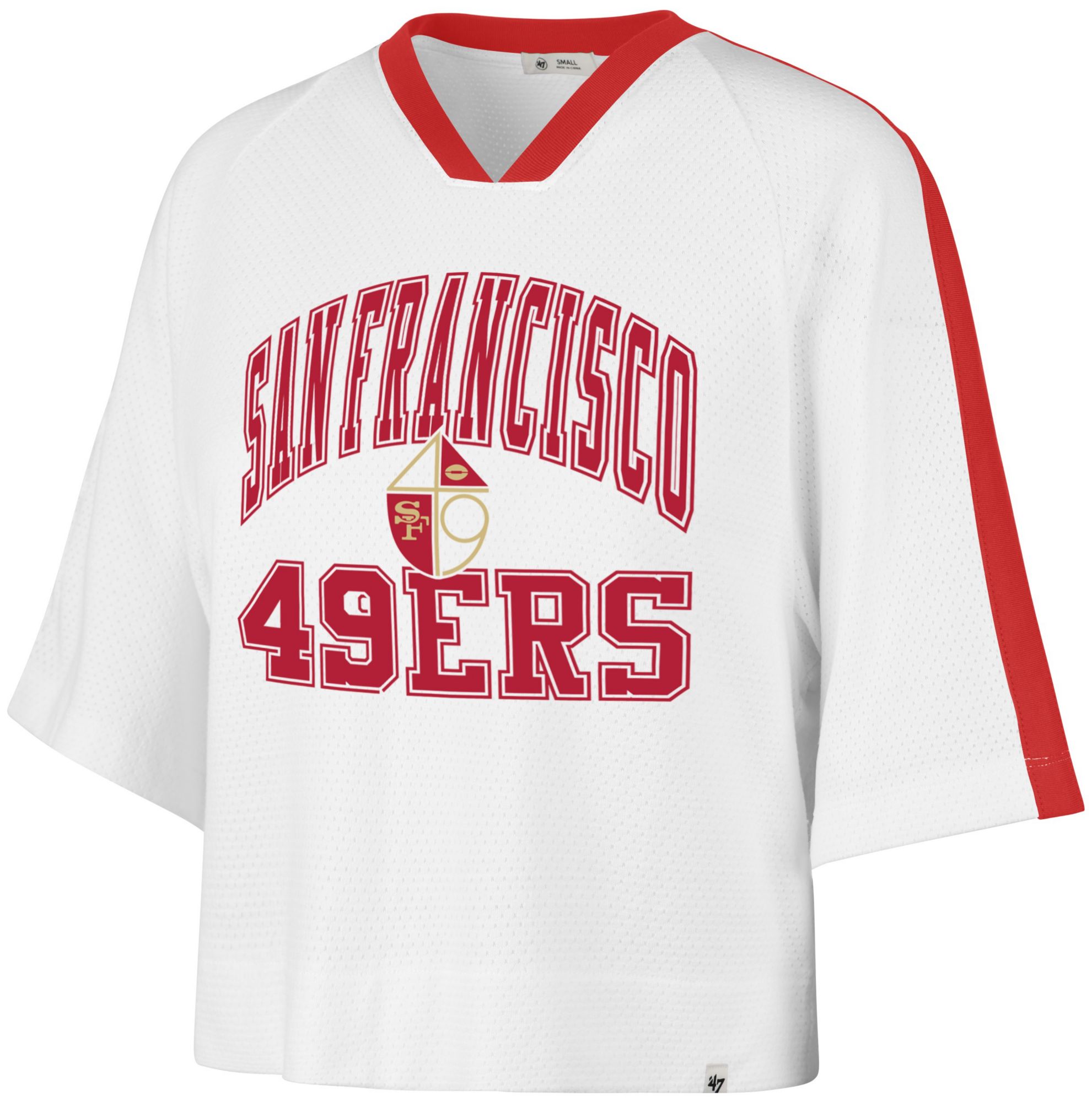 47 Women's San Francisco 49ers Big Overarch Drop Needle Raglan