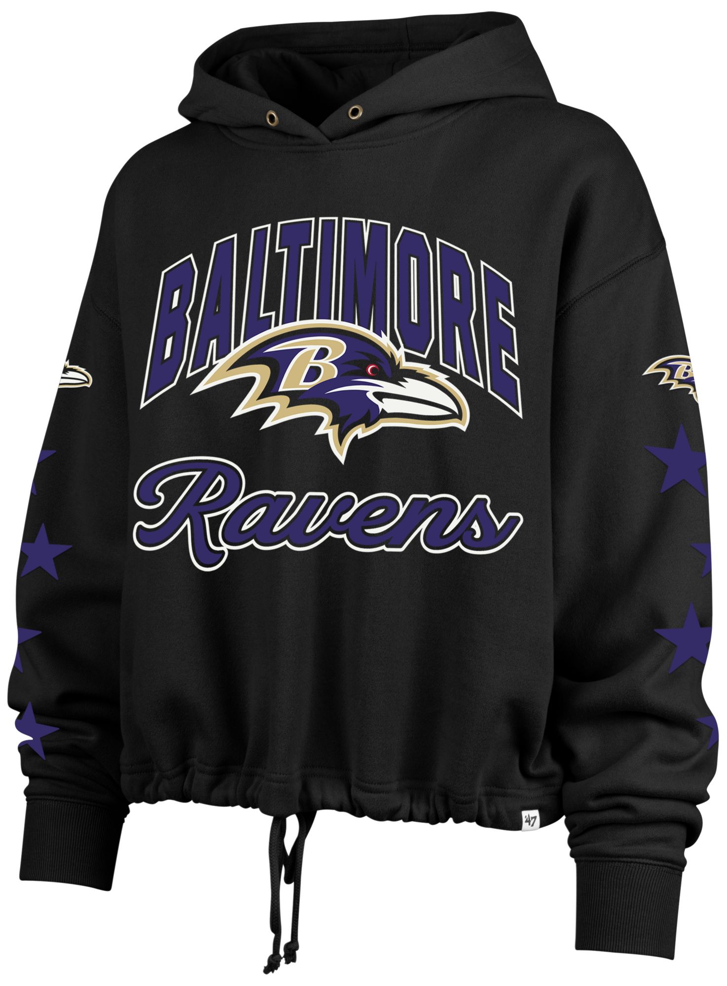 47 Women's Baltimore Ravens Jet Black Star Venice Hoodie | Dick's