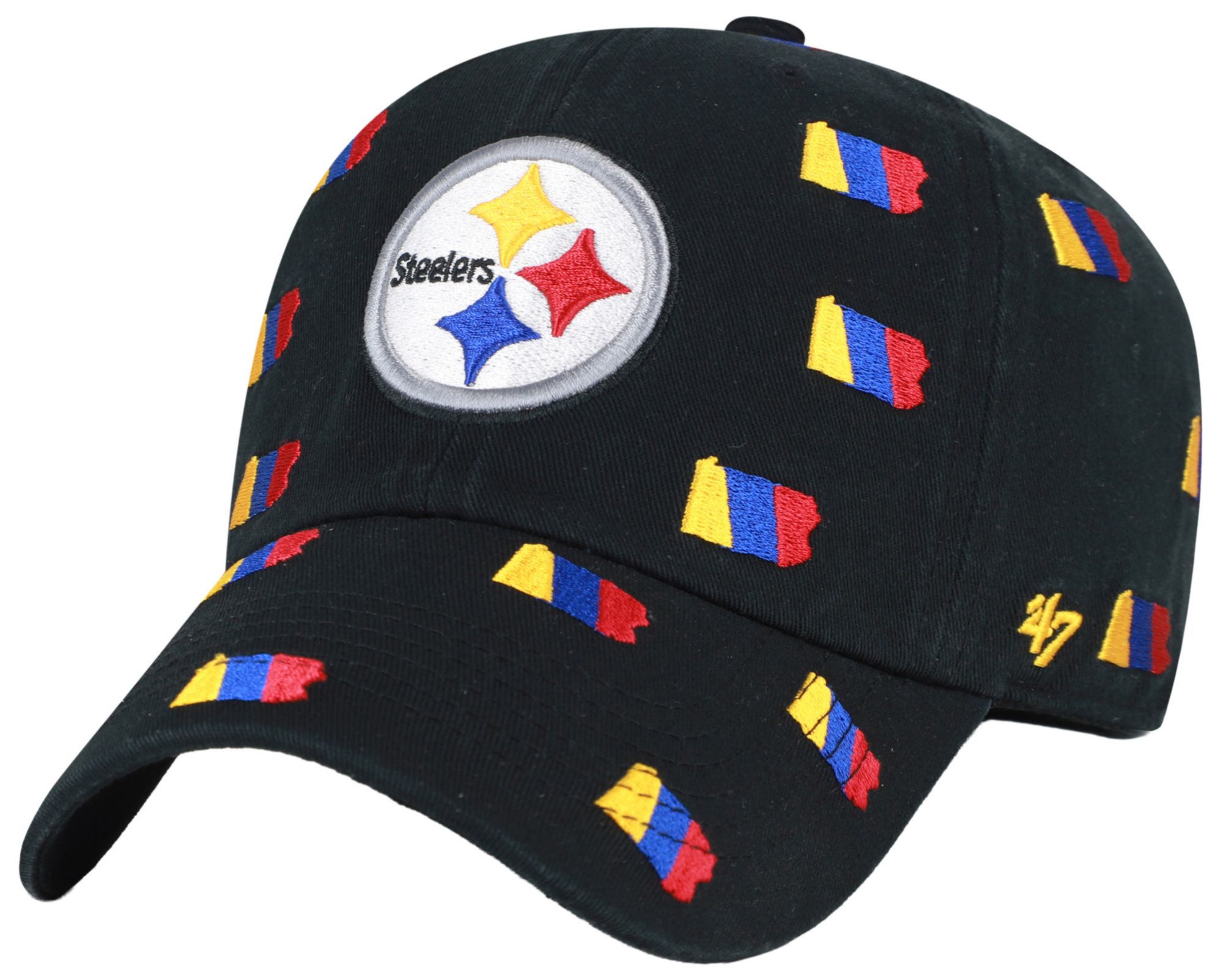 47 Women's Pittsburgh Steelers Black Confetti Clean Up Adjustable