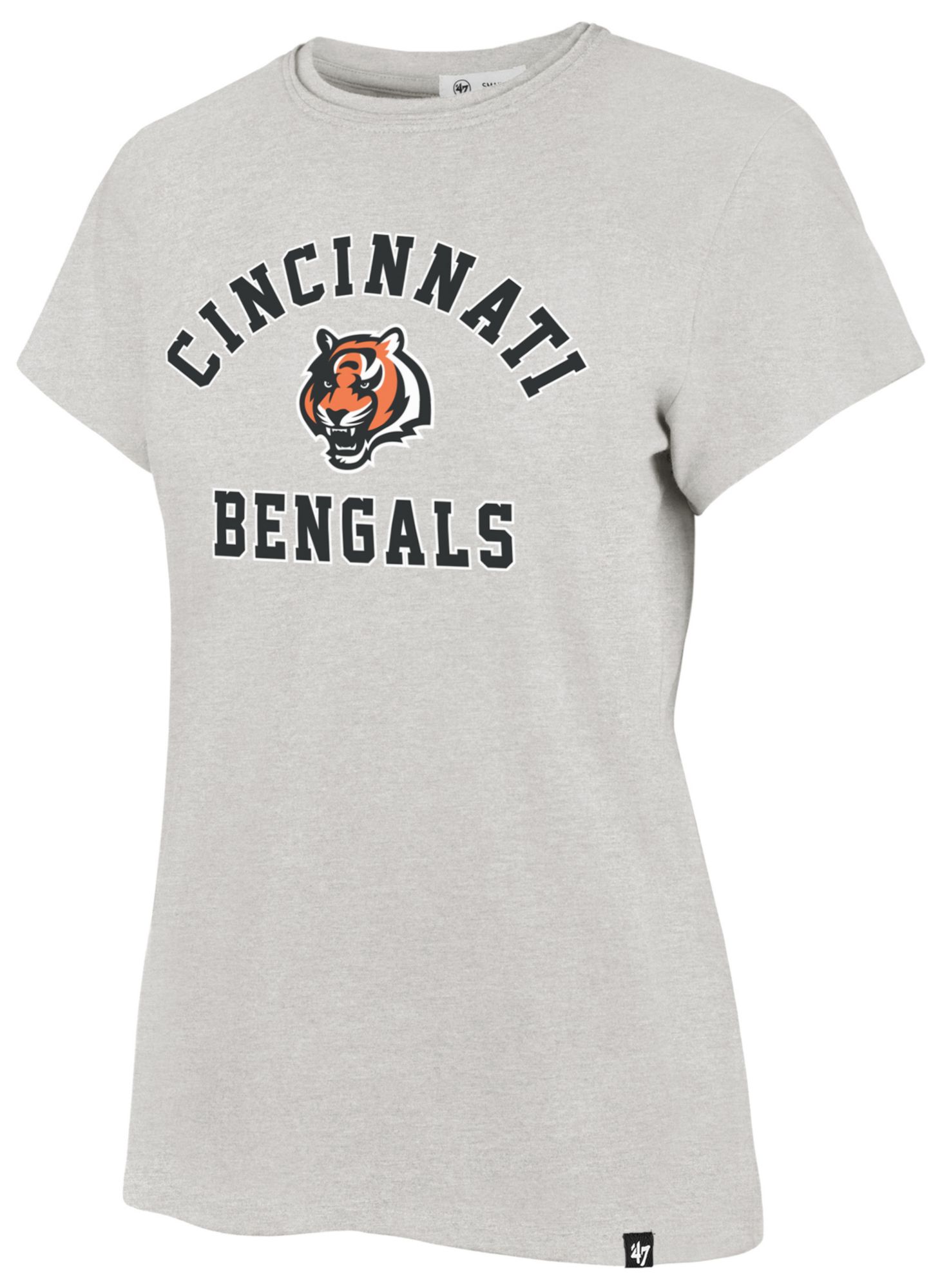 47 Women's Cincinnati Bengals Gray Varsity Arch Frankie T-Shirt