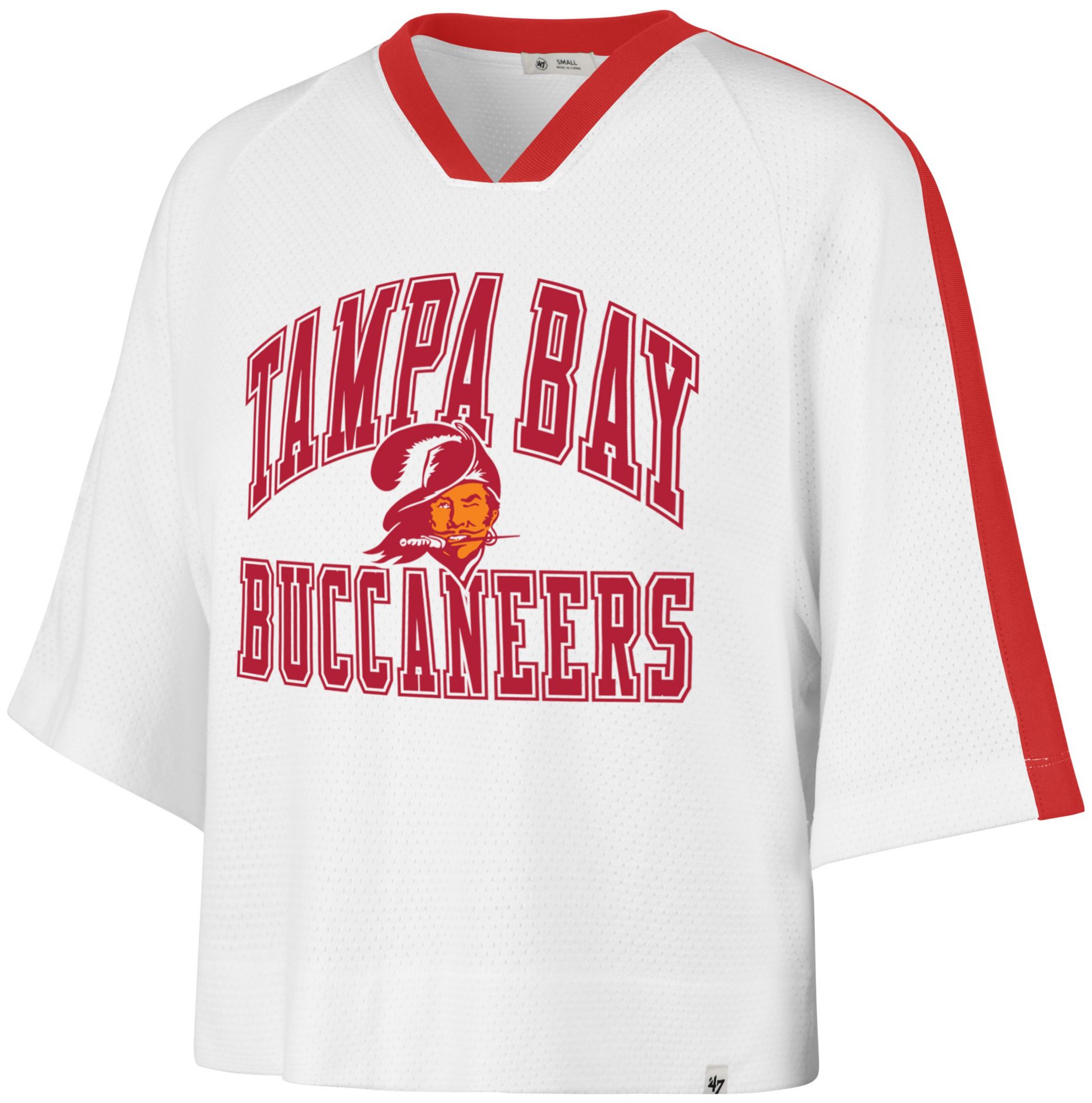 47 Women's Tampa Bay Buccaneers Big Overarch Drop Needle Raglan
