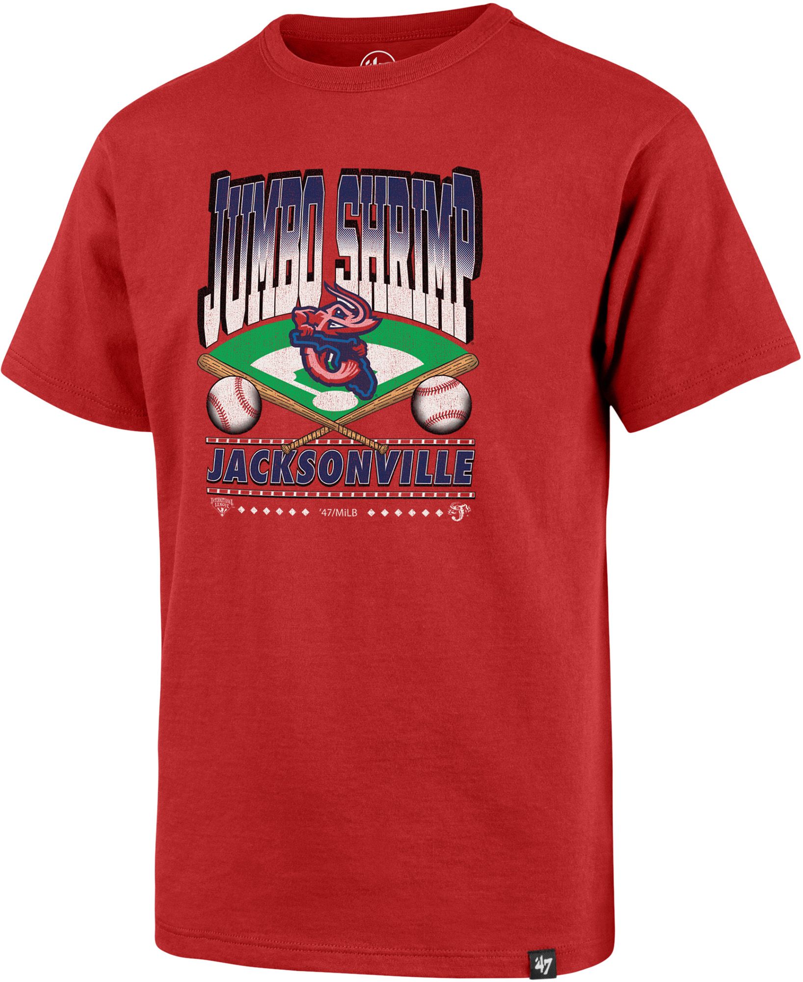 47 Youth Jacksonville Jumbo Shrimp Red Straight Shot Franklin T