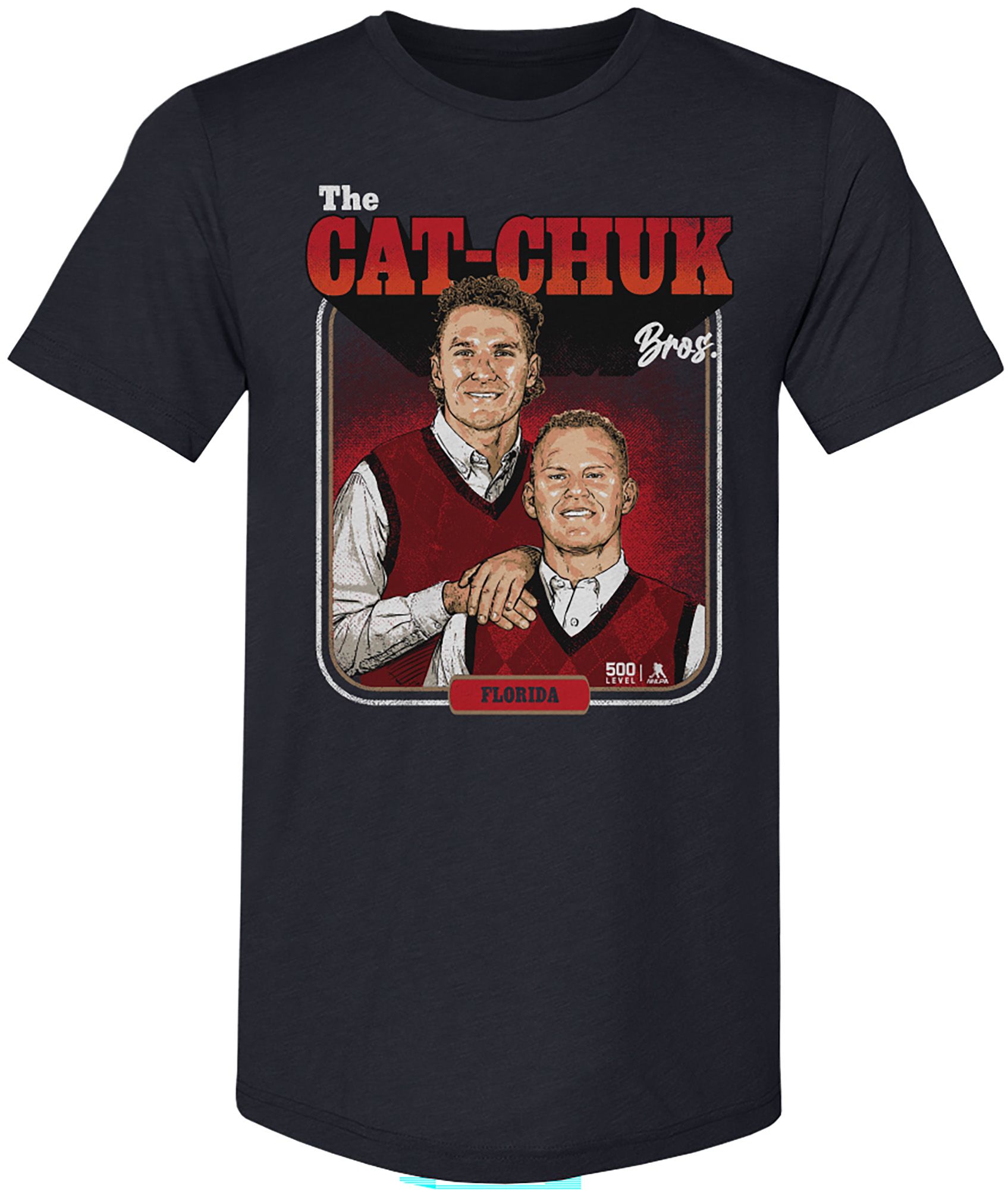 500 LEVEL Adult Florida Panthers Brady Tkachuk Navy 'Cat-Chuck' T