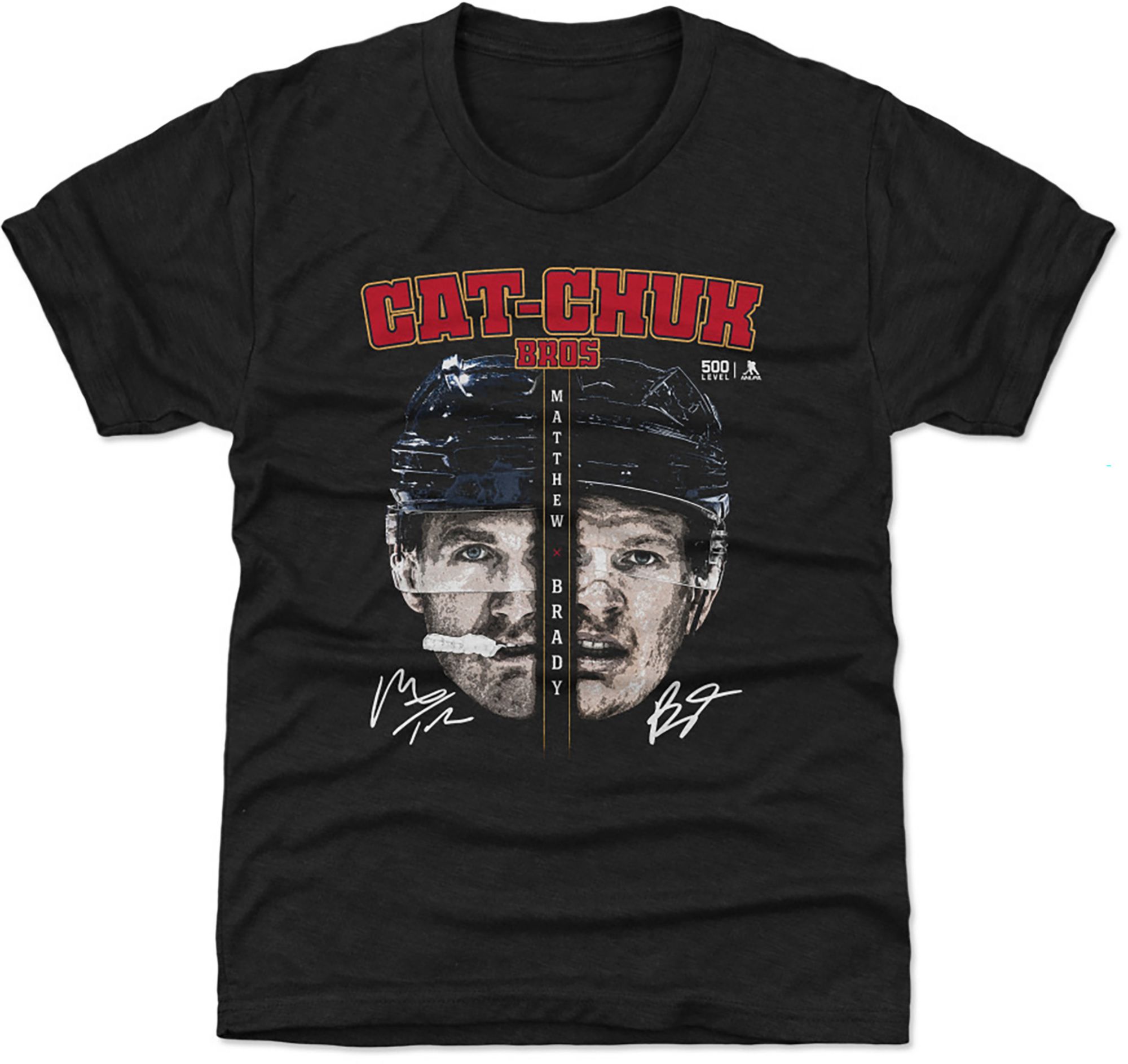 500 LEVEL Youth Florida Panthers Brady Tkachuk Black 'Cat-Chuck' T