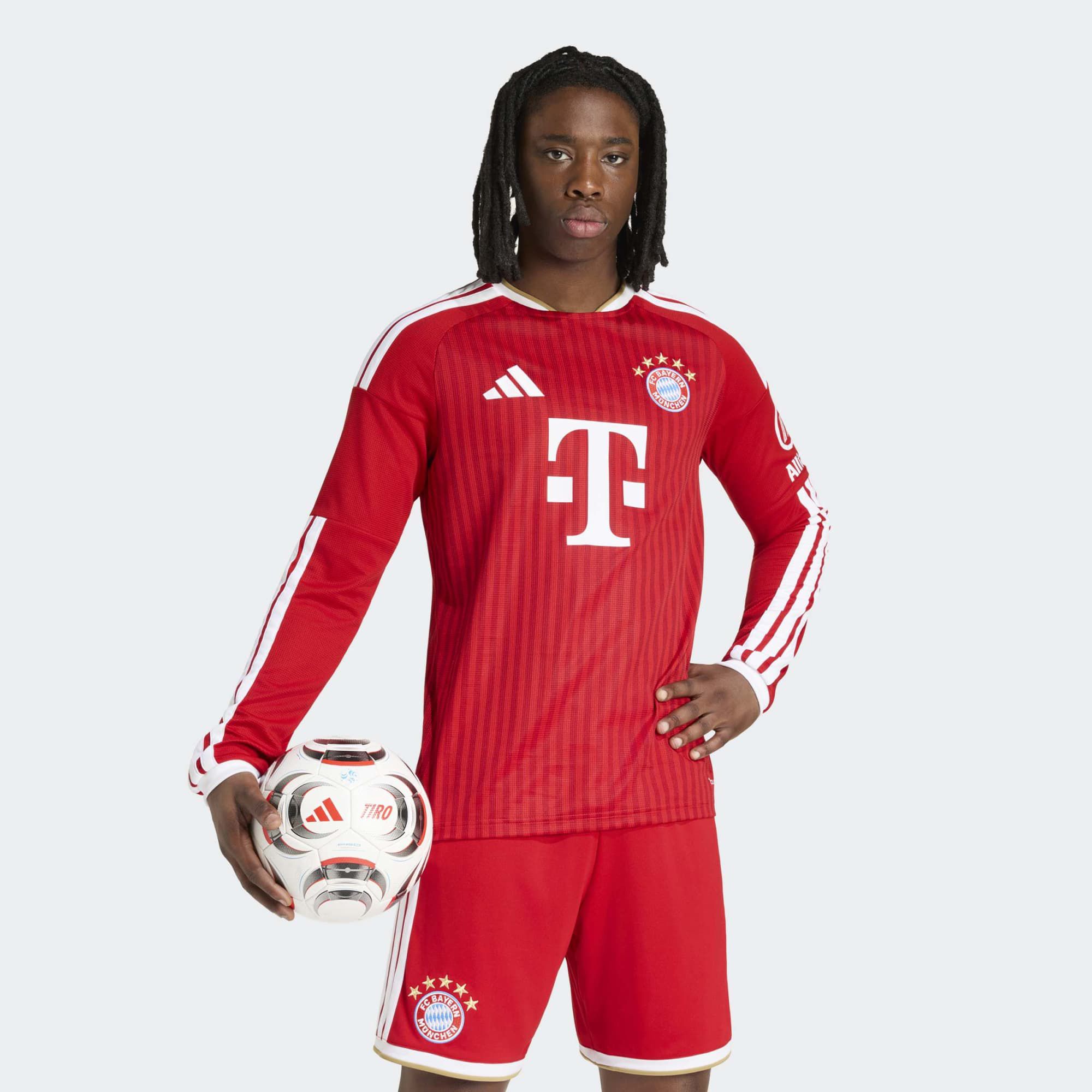 adidas Adult Bayern Munich 2026 Red Home Replica Long Sleeve