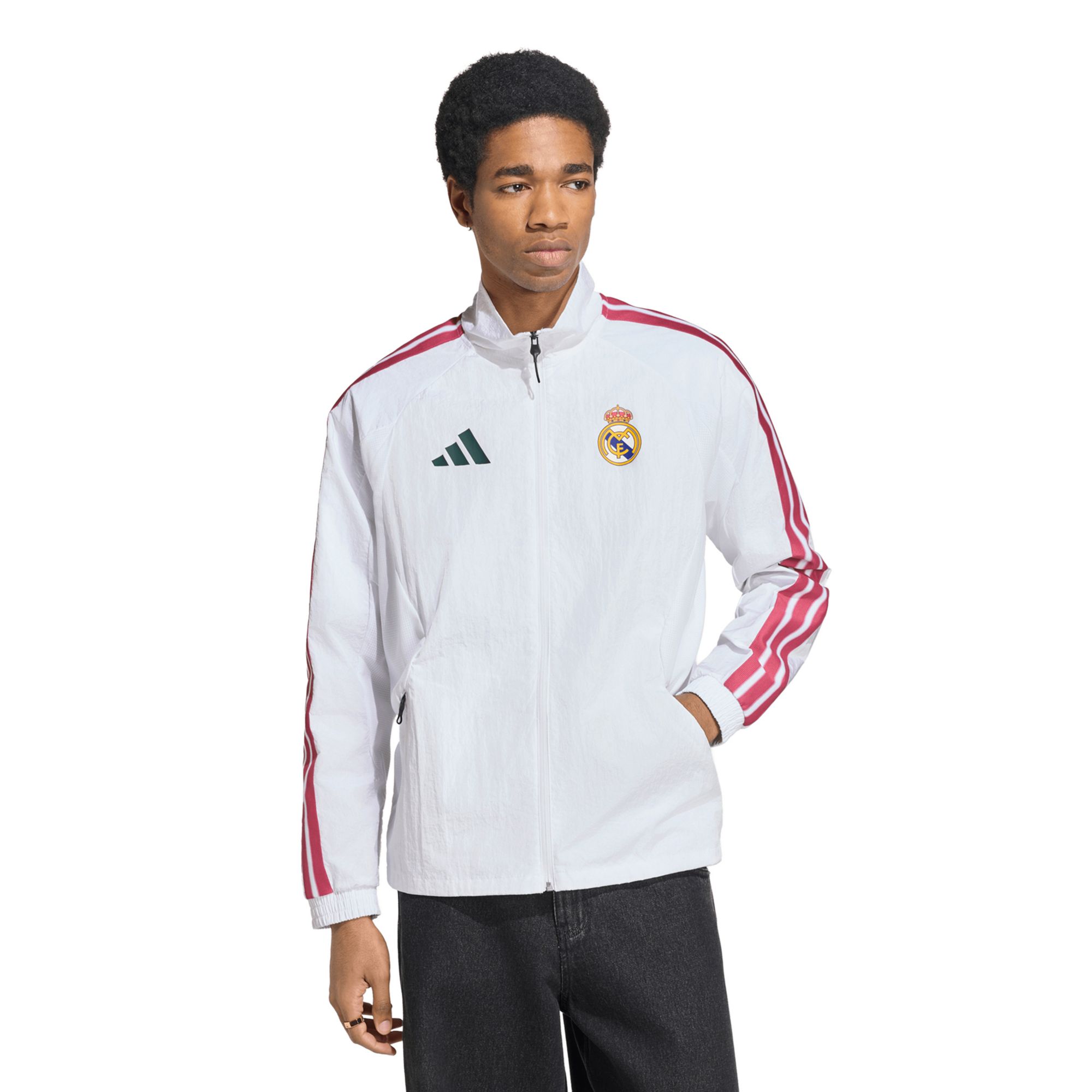 adidas Adult Real Madrid White 2026 Anthem Jacket | Dick's