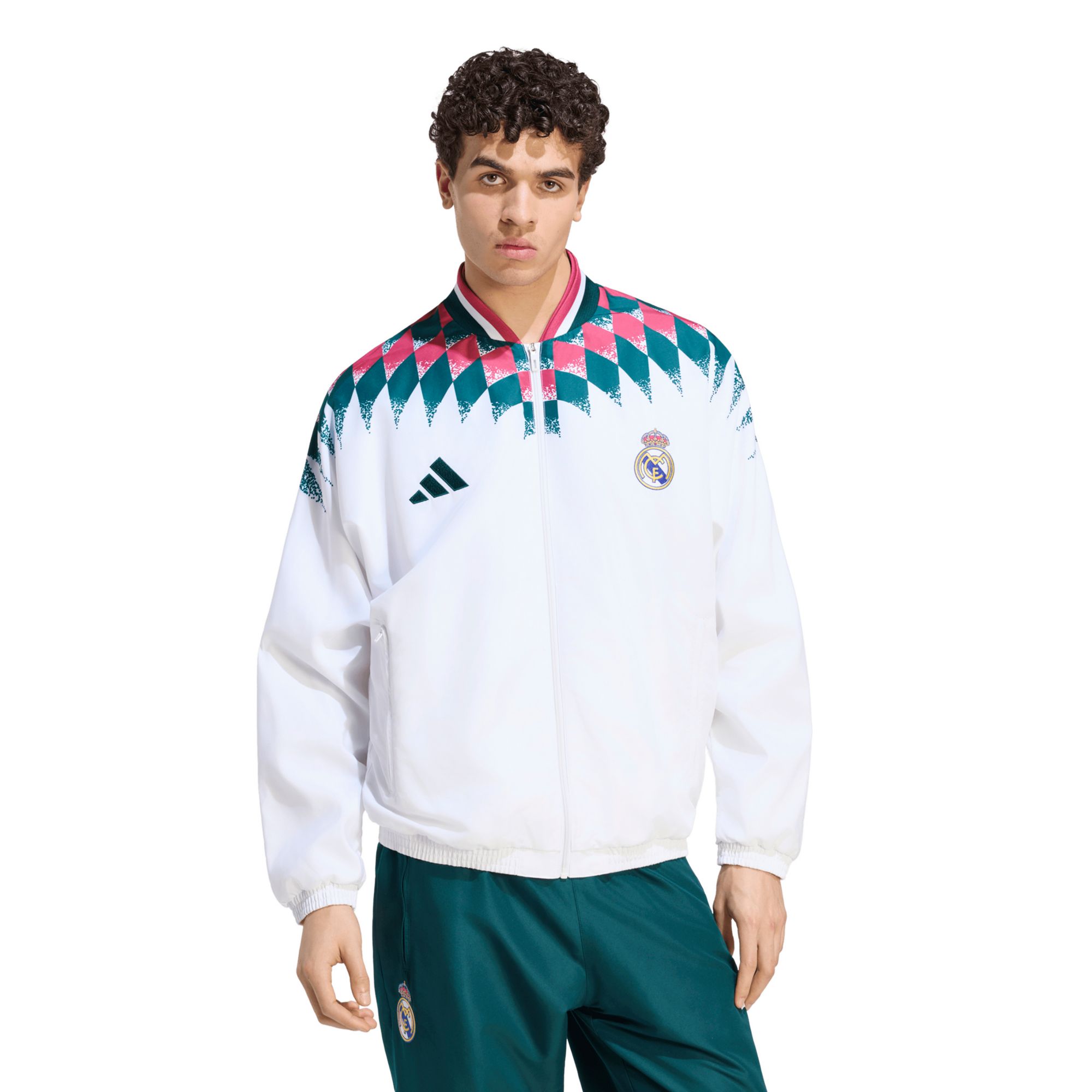 adidas Adult Real Madrid White 2026 Jacket | Dick's Sporting Goods